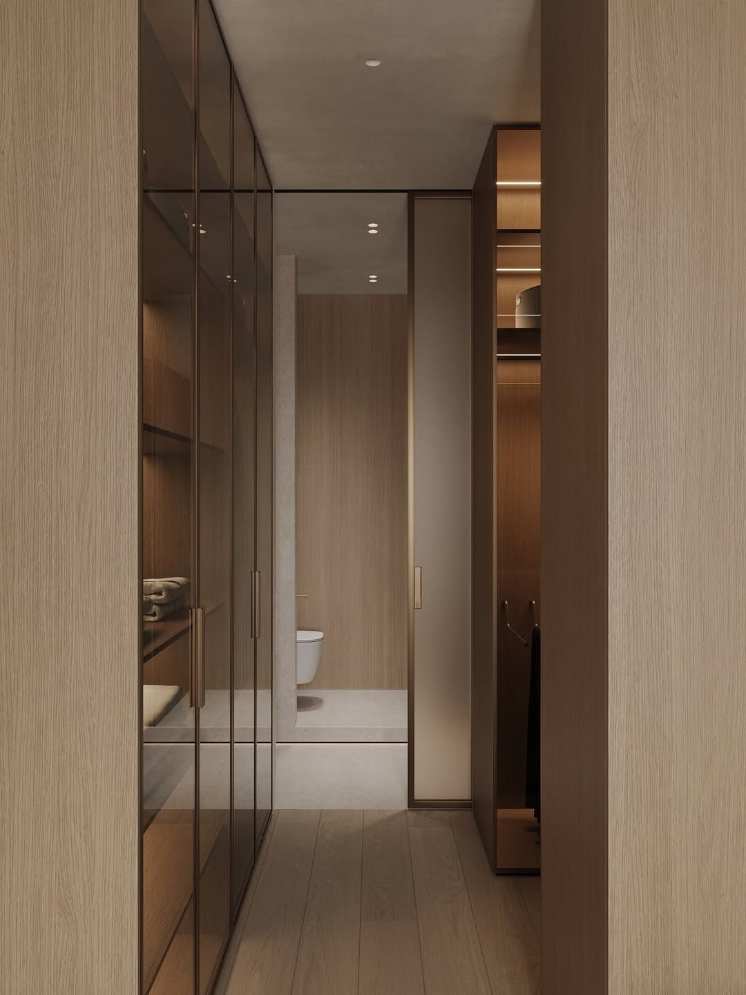 Luxurious walk in wardrobe