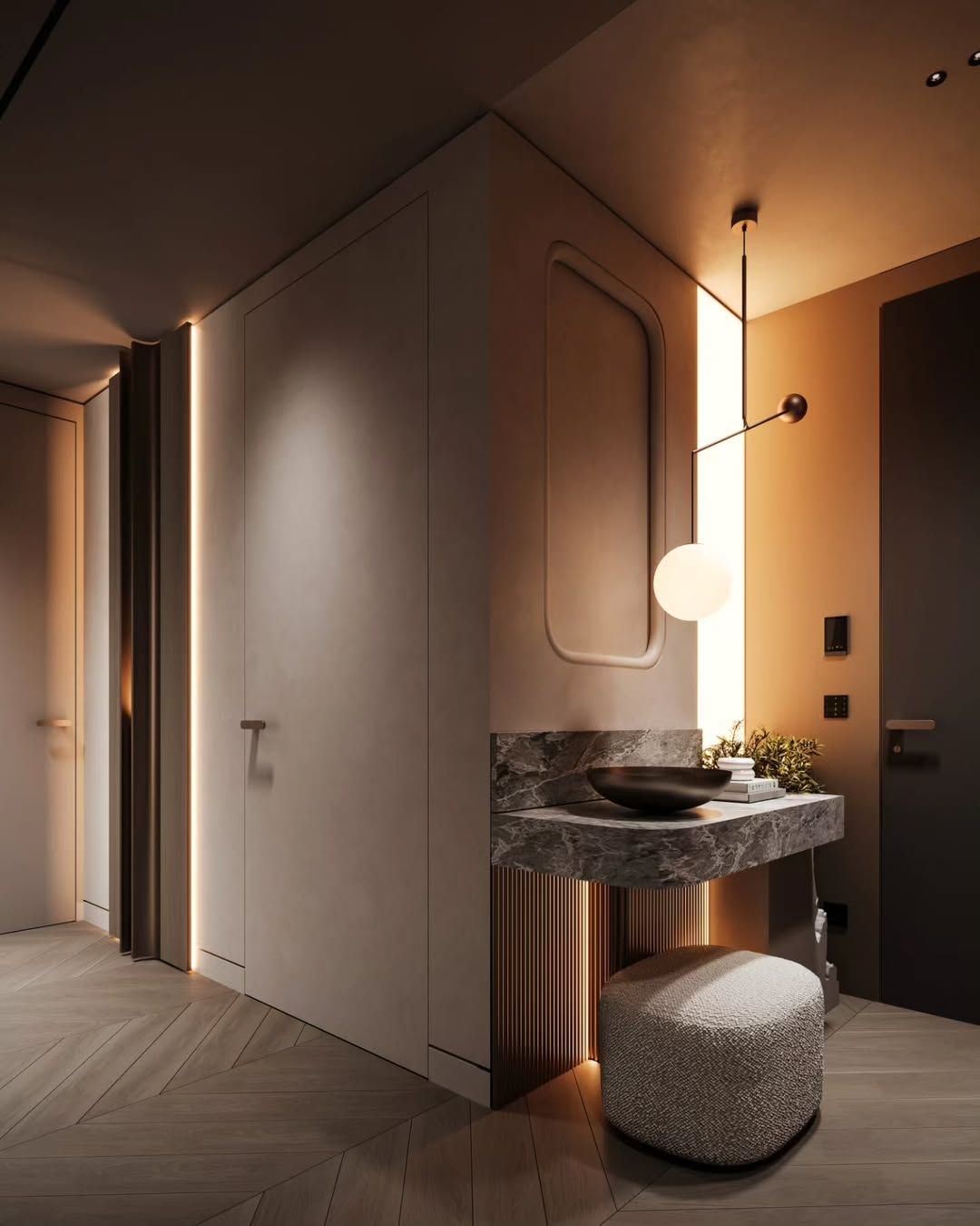 Luxury modern entryway design