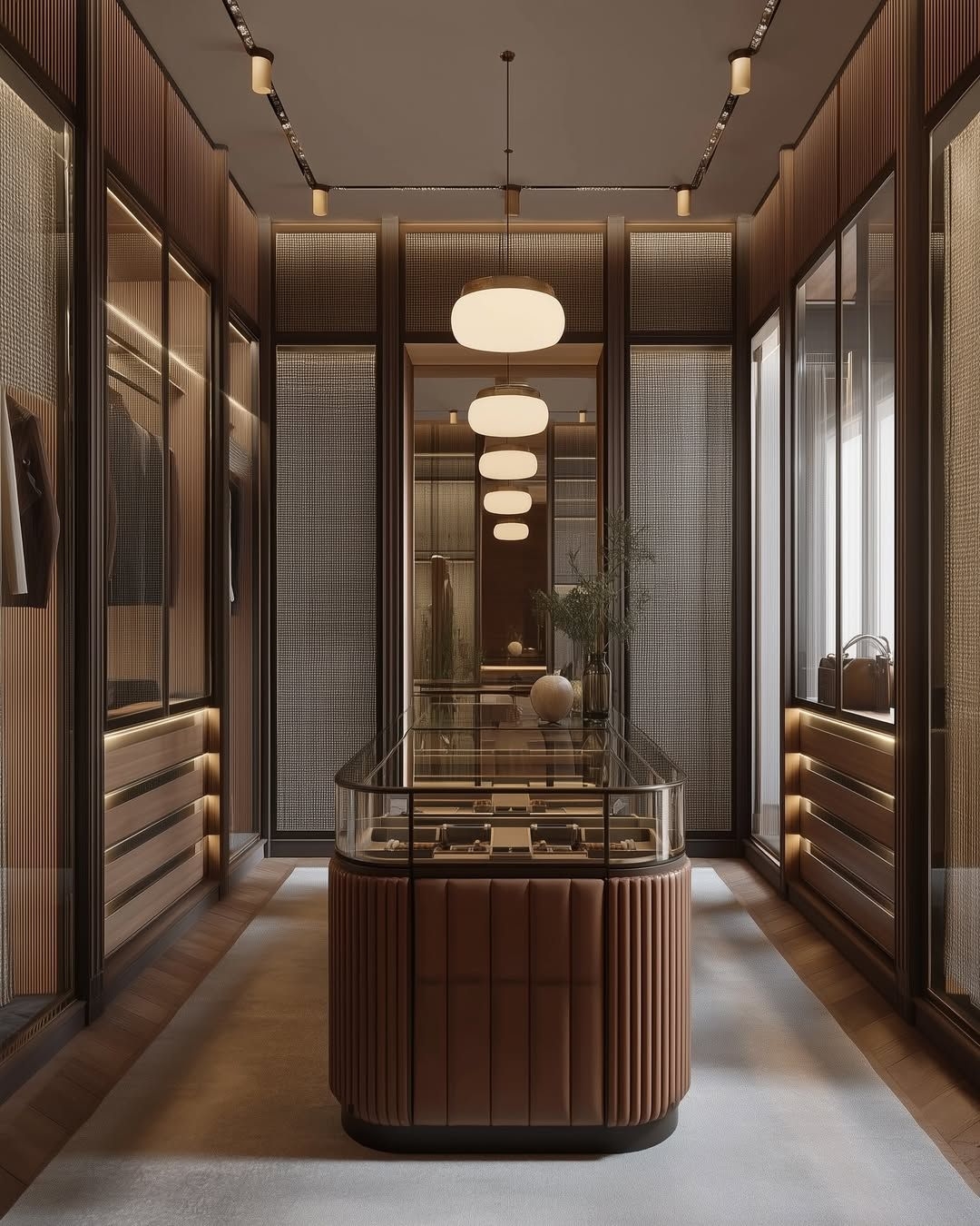 Stylish, luxury walk in wardrobe design
