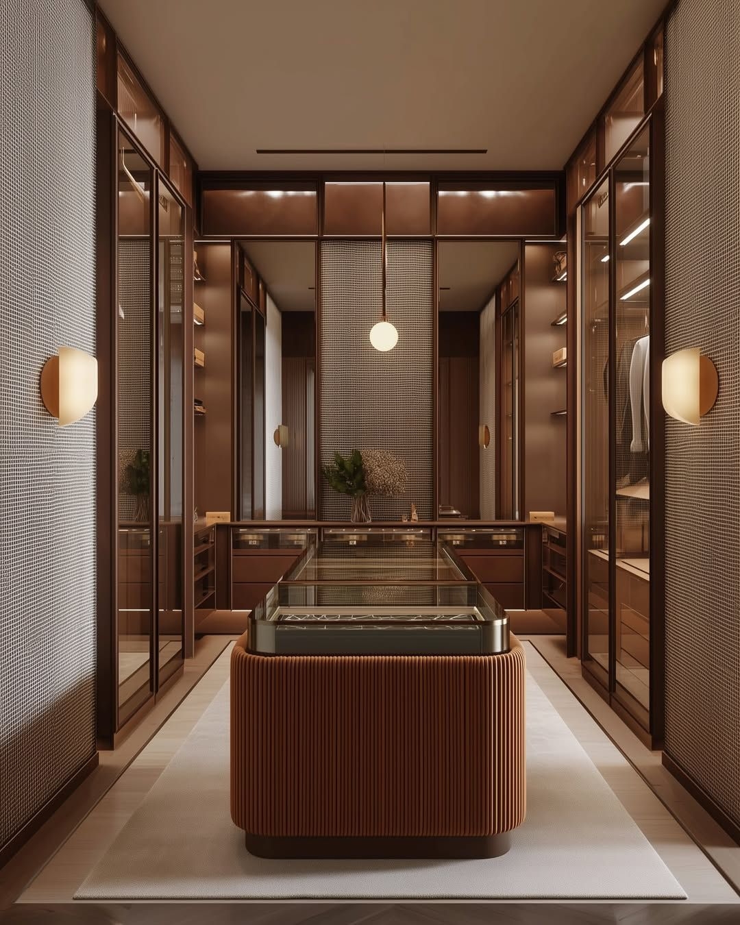 Stylish, luxury walk in wardrobe design