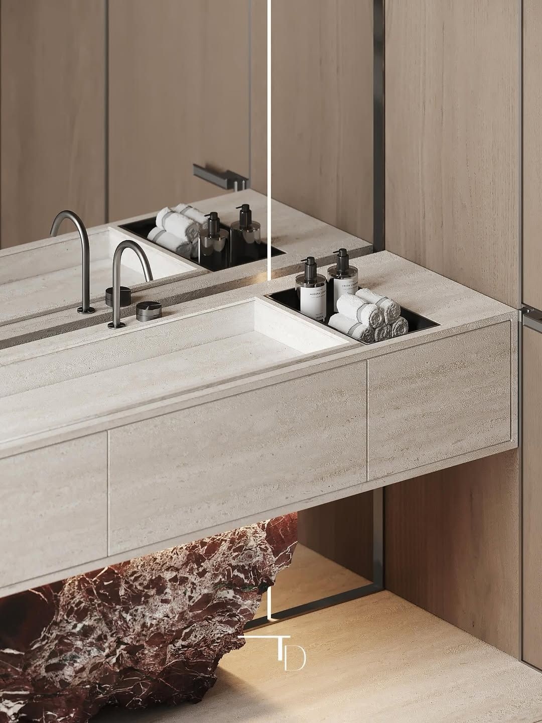 Stylish-double-vanity-sink-design