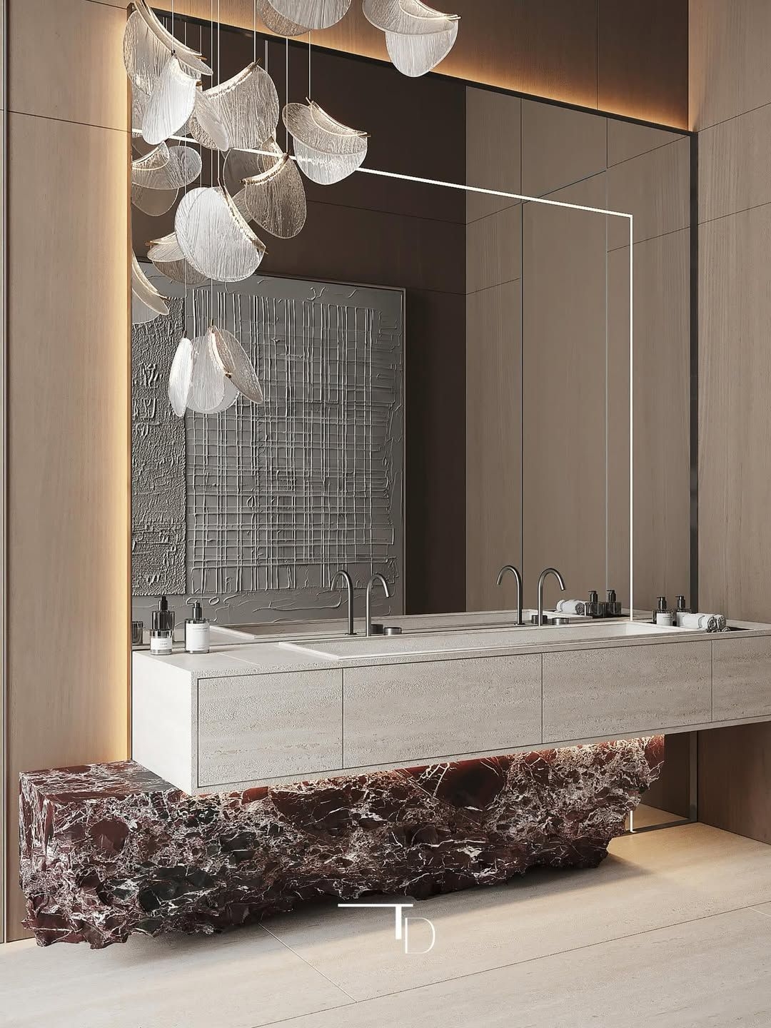 Stylish double vanity sink design