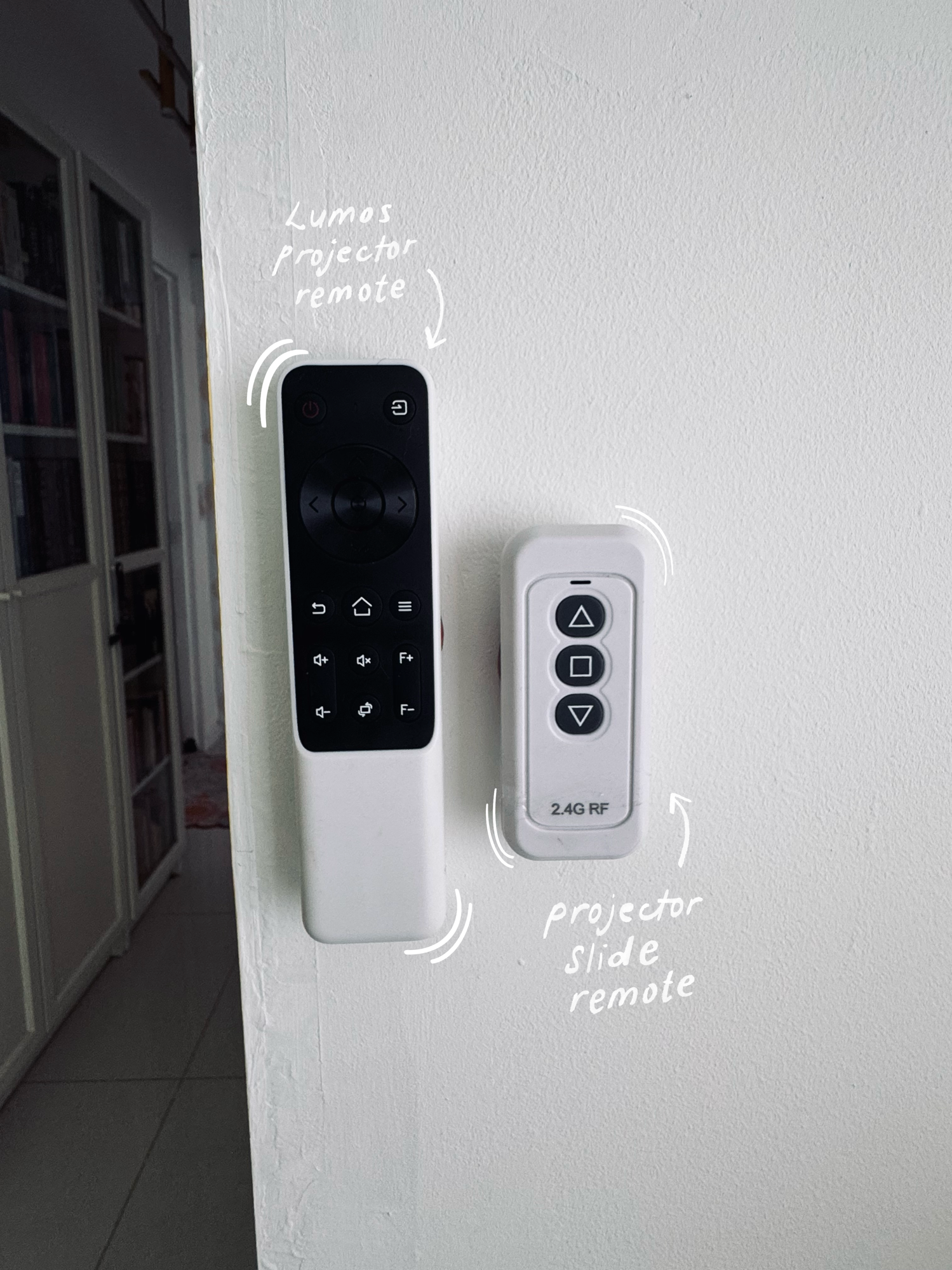 No TV? No problem! Projector + functional Cat Wall it is!