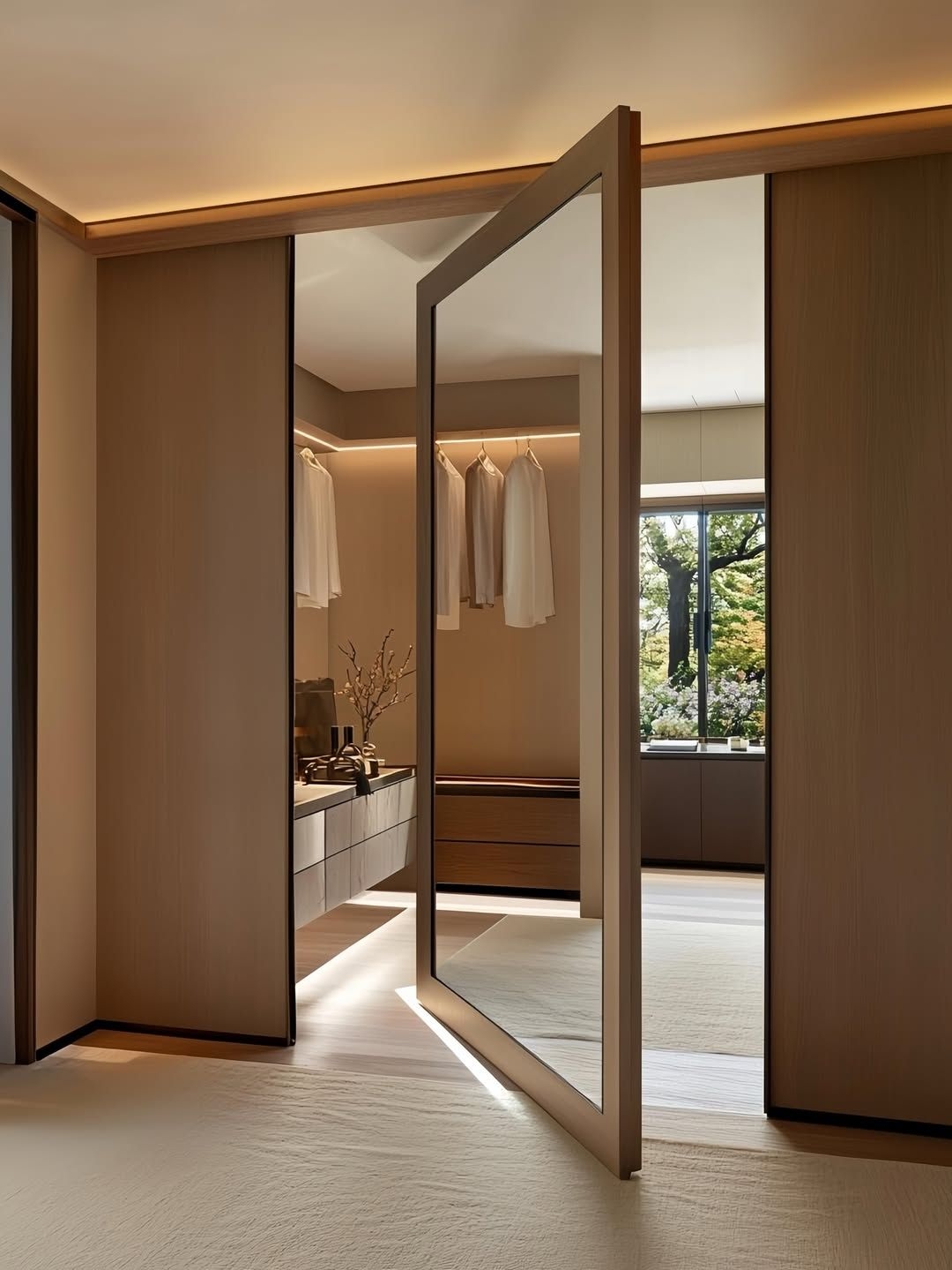 Stylish bedroom & walk in wardrobe interior design