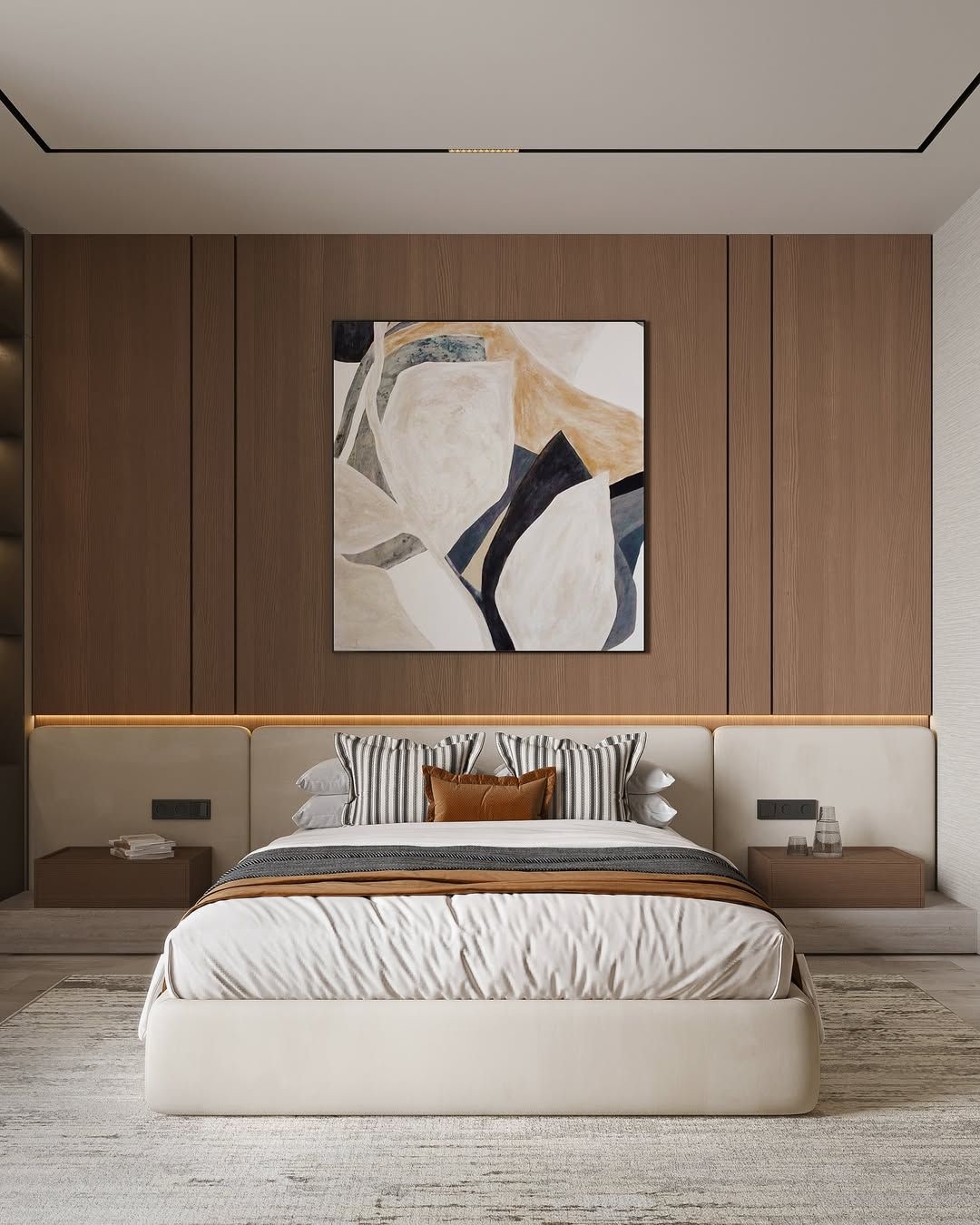 Modern and sophisticated bedroom interior