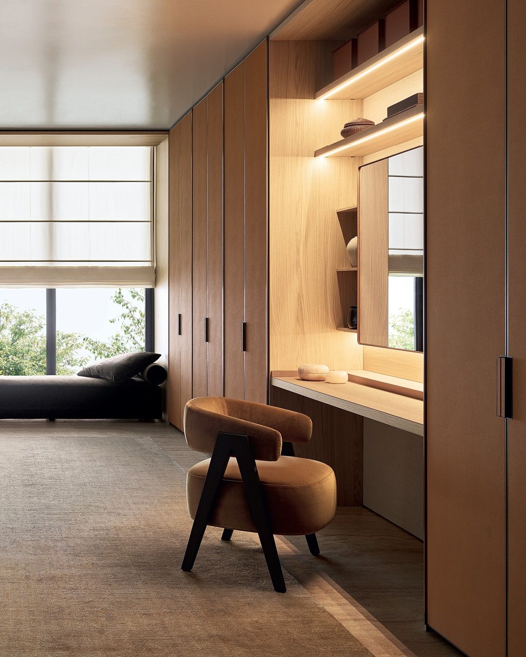 Luxurious walk in wardrobe