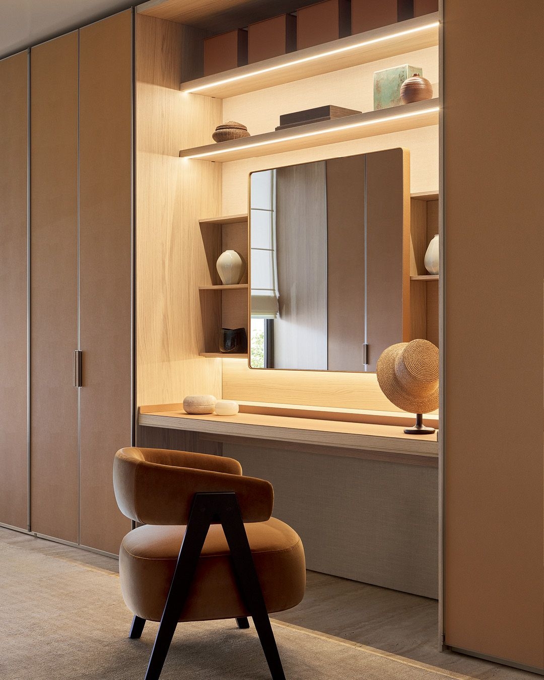 Luxurious walk in wardrobe