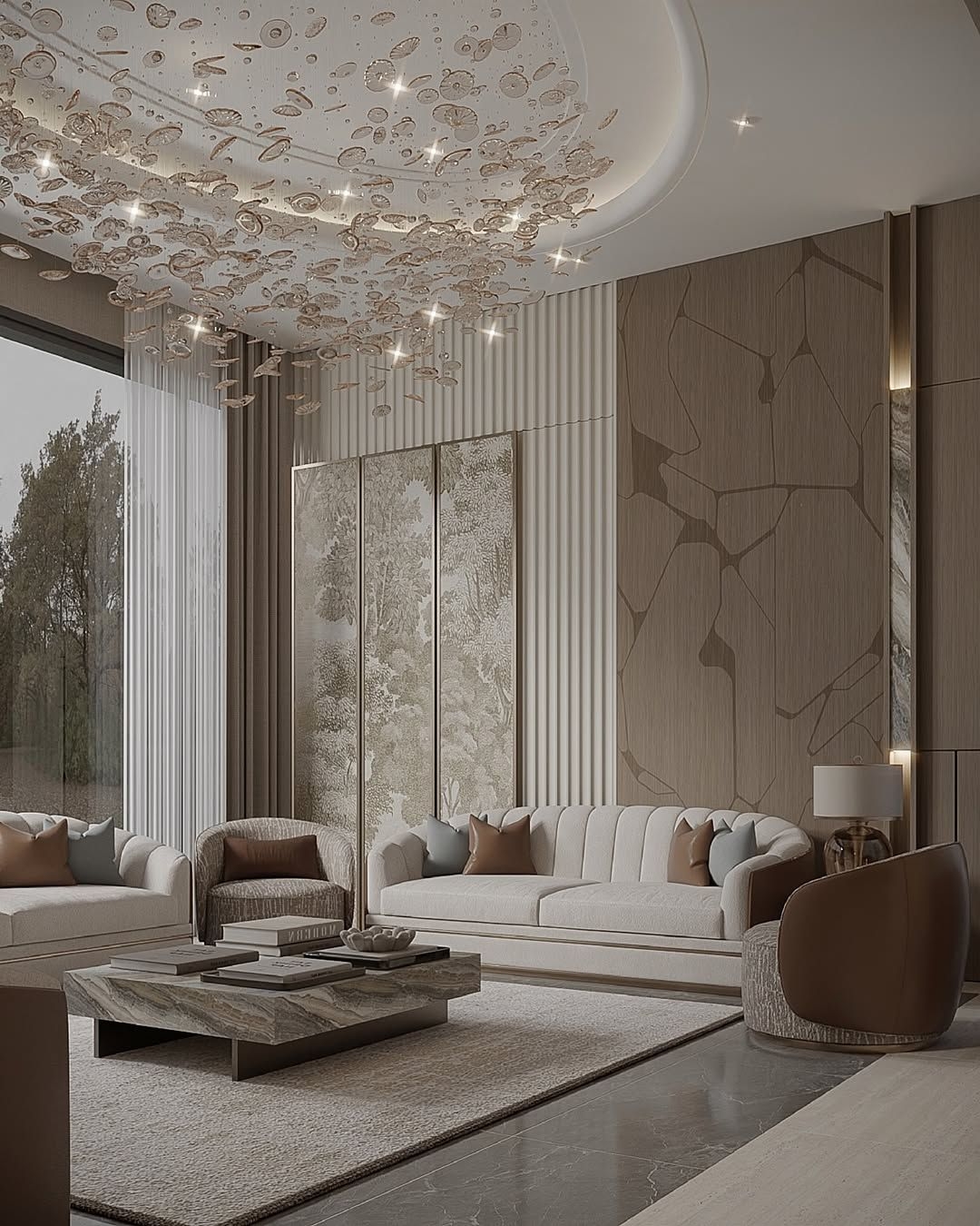 Luxurious living room interior design