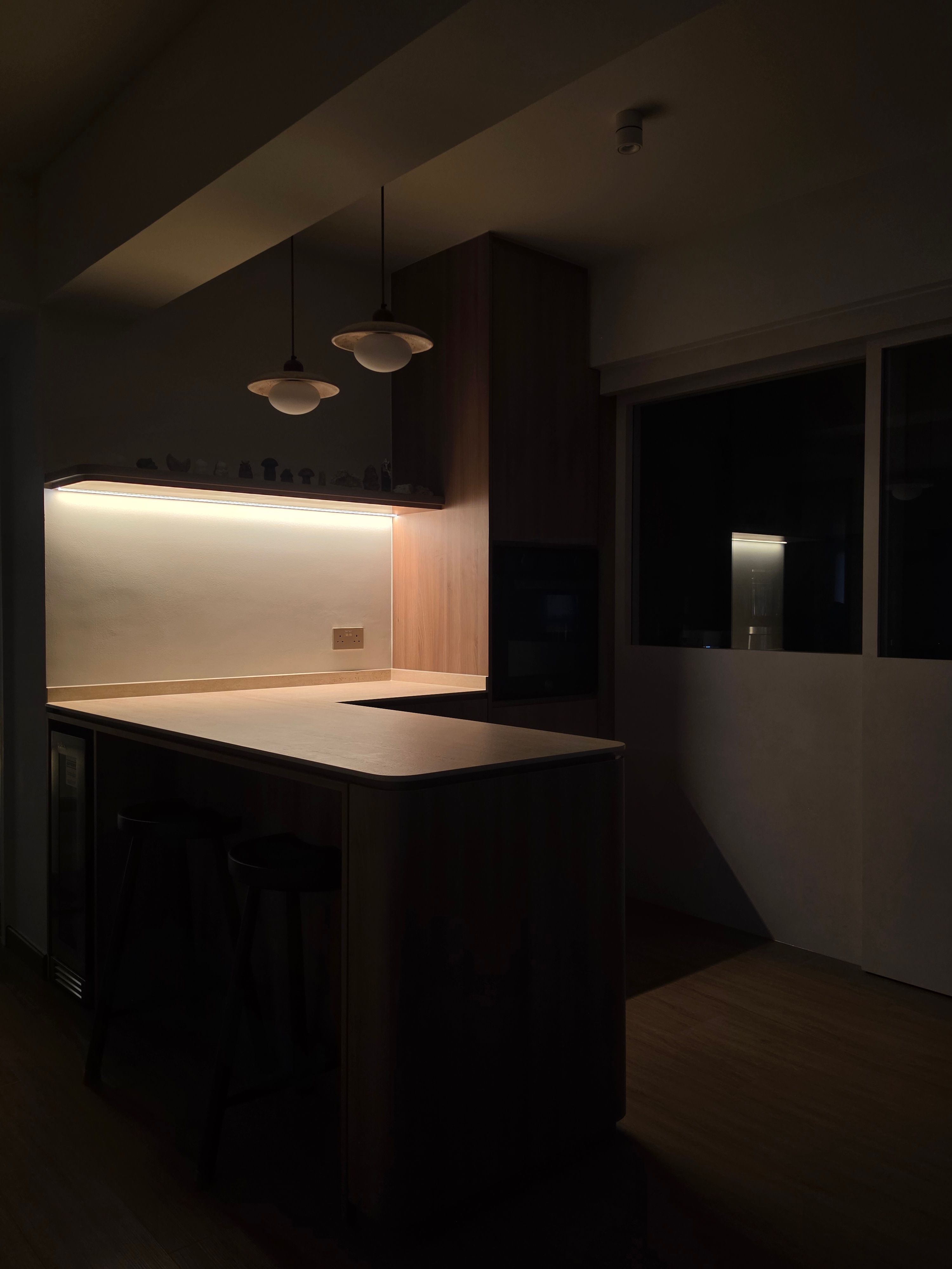 A Thoughtfully Lit Dry Pantry Designed for Everyday Living