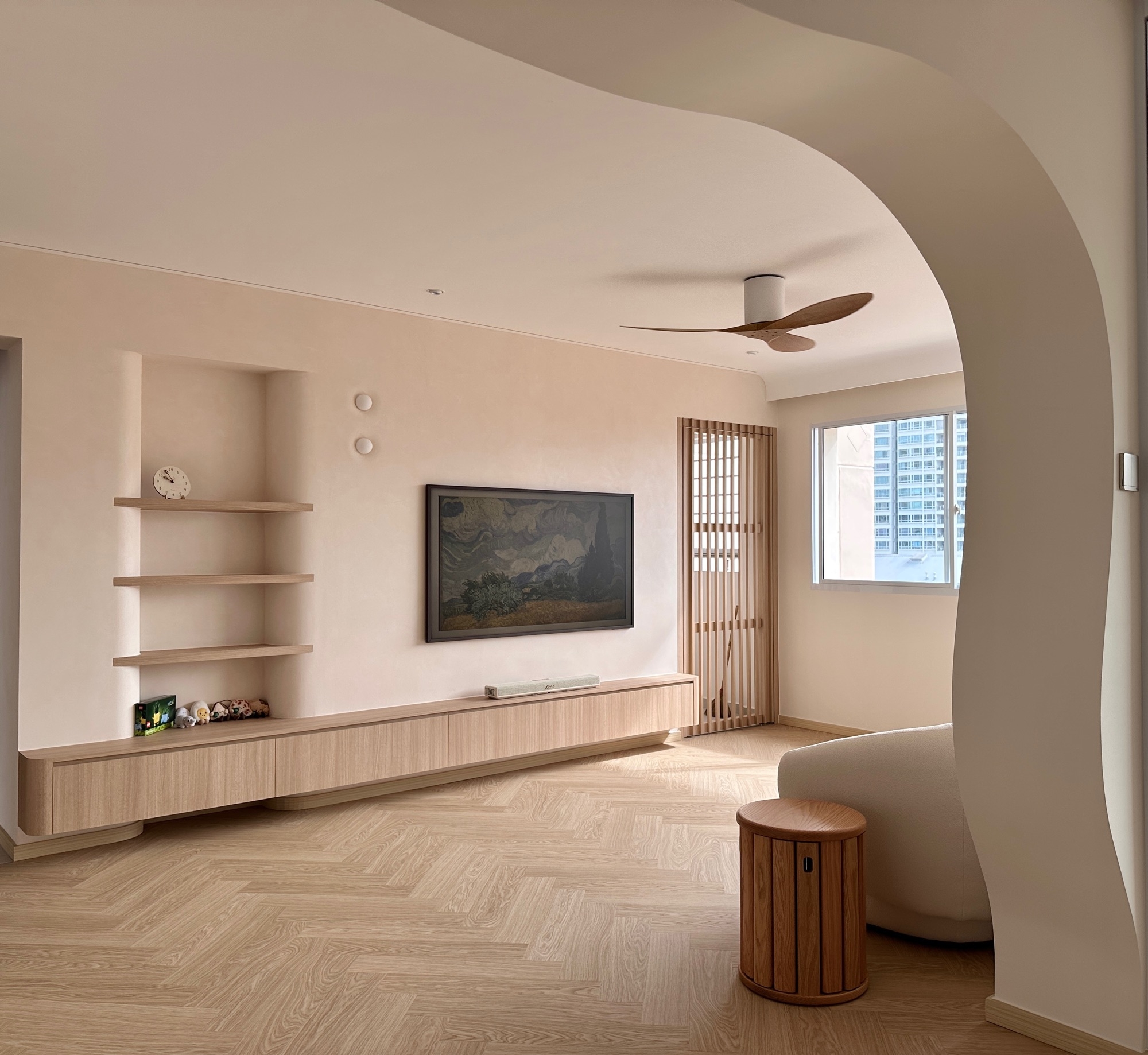 Customer home photo 4: A peek into our living corner, framed with gentle curves