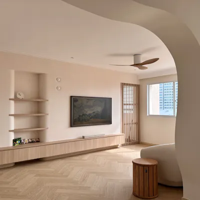 Customer home photo 4: A peek into our living corner, framed with gentle curves