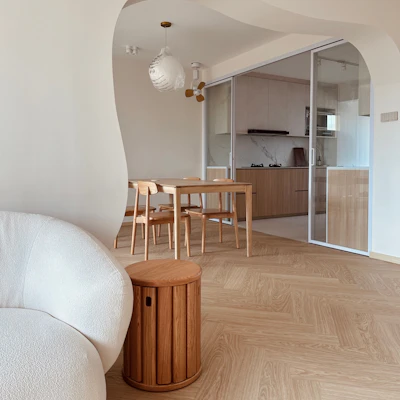 Customer home photo 2: A peek into our living corner, framed with gentle curves