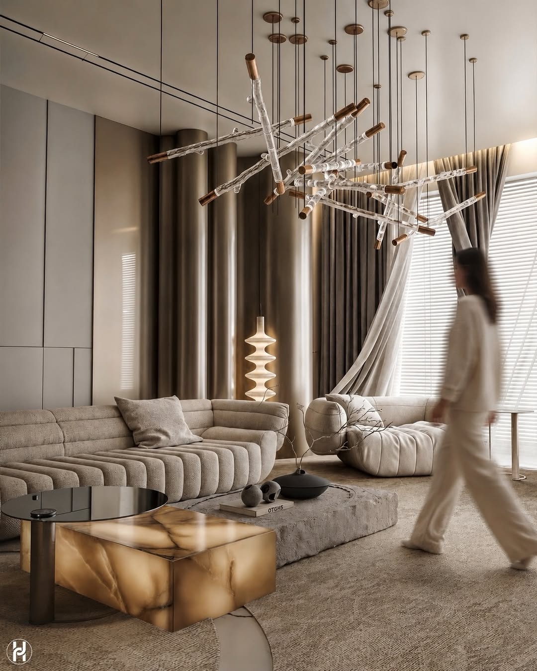 Modern & luxurious living room interior