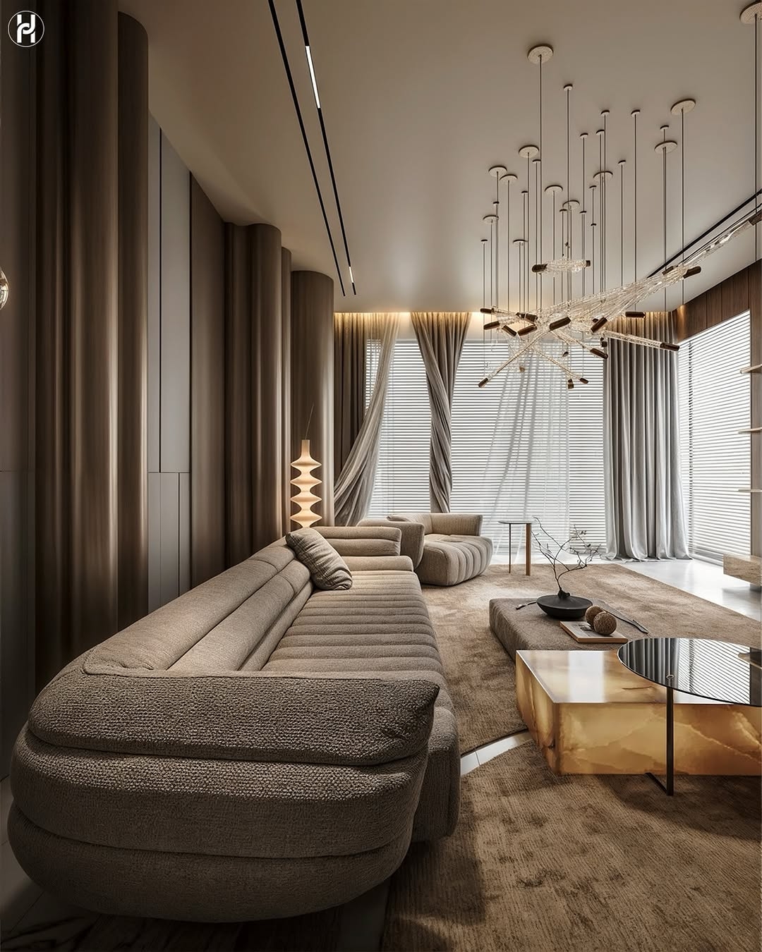 Modern & luxurious living room interior