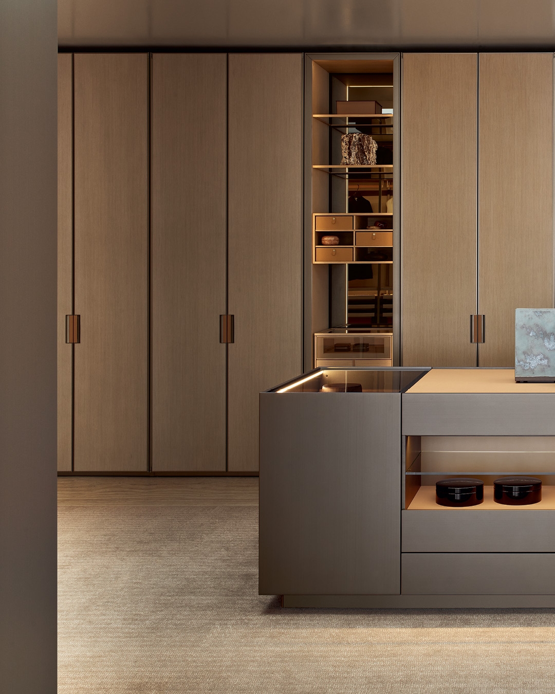 Stylish walk in wardrobe design