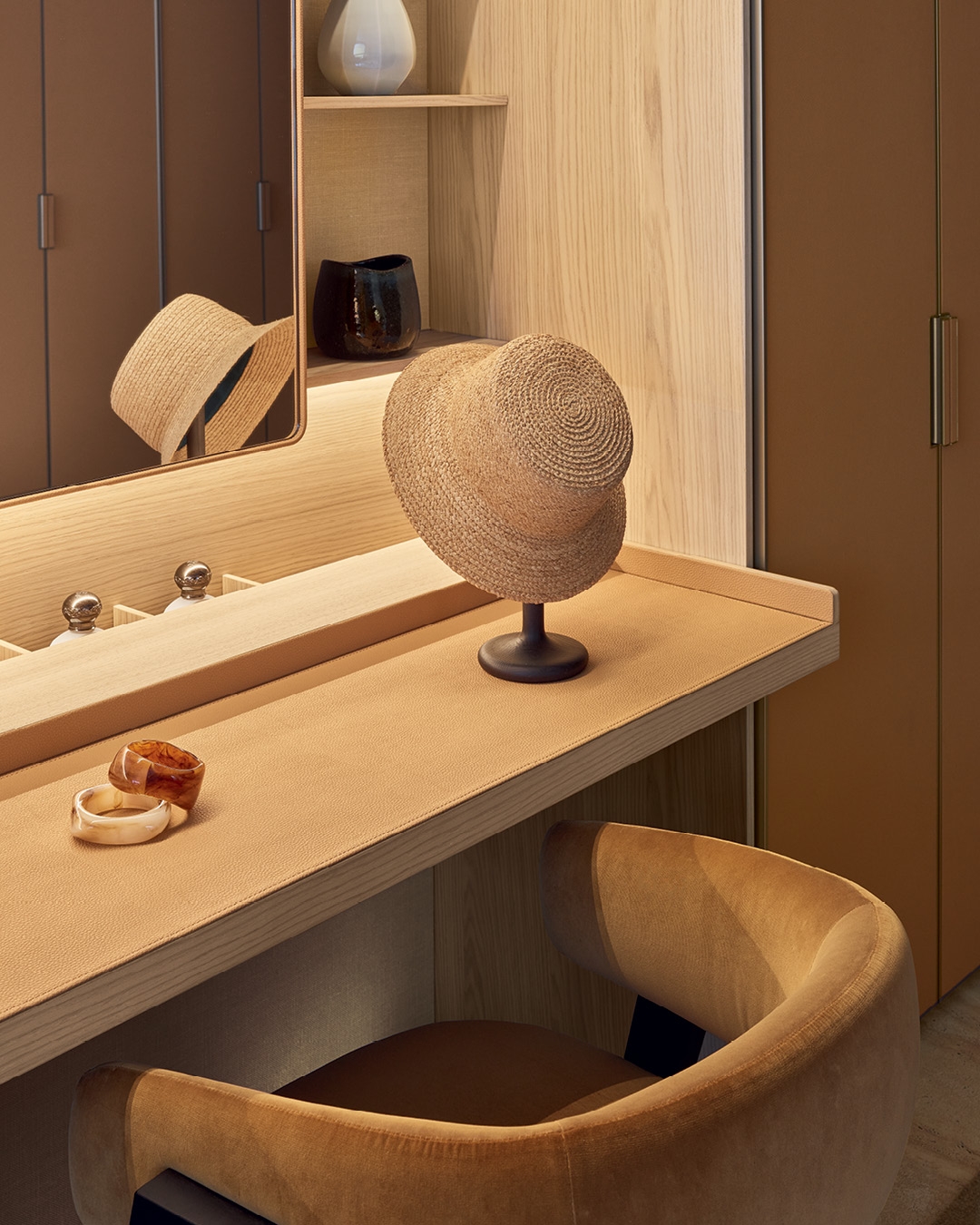Stylish walk in wardrobe design