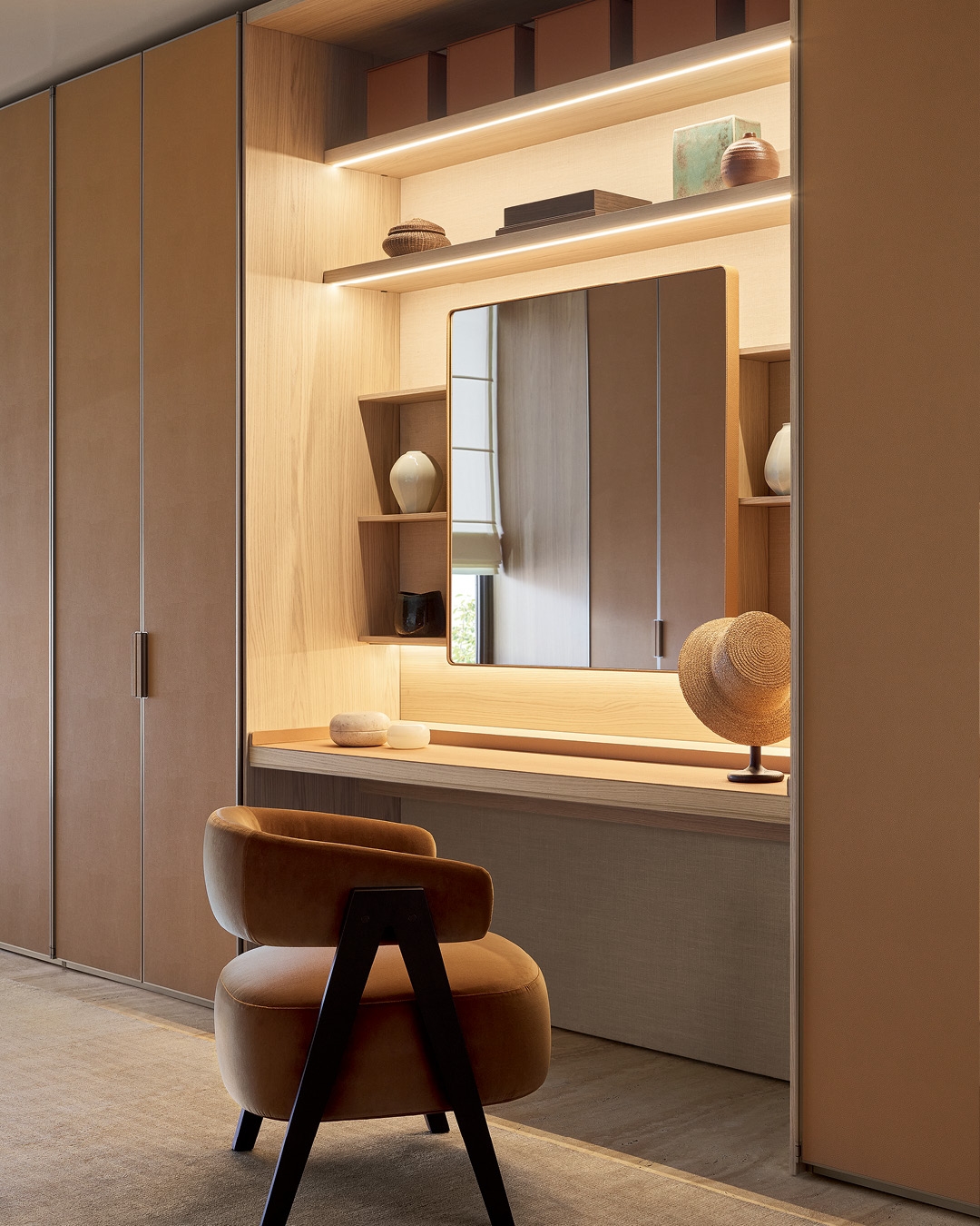 Stylish walk in wardrobe design