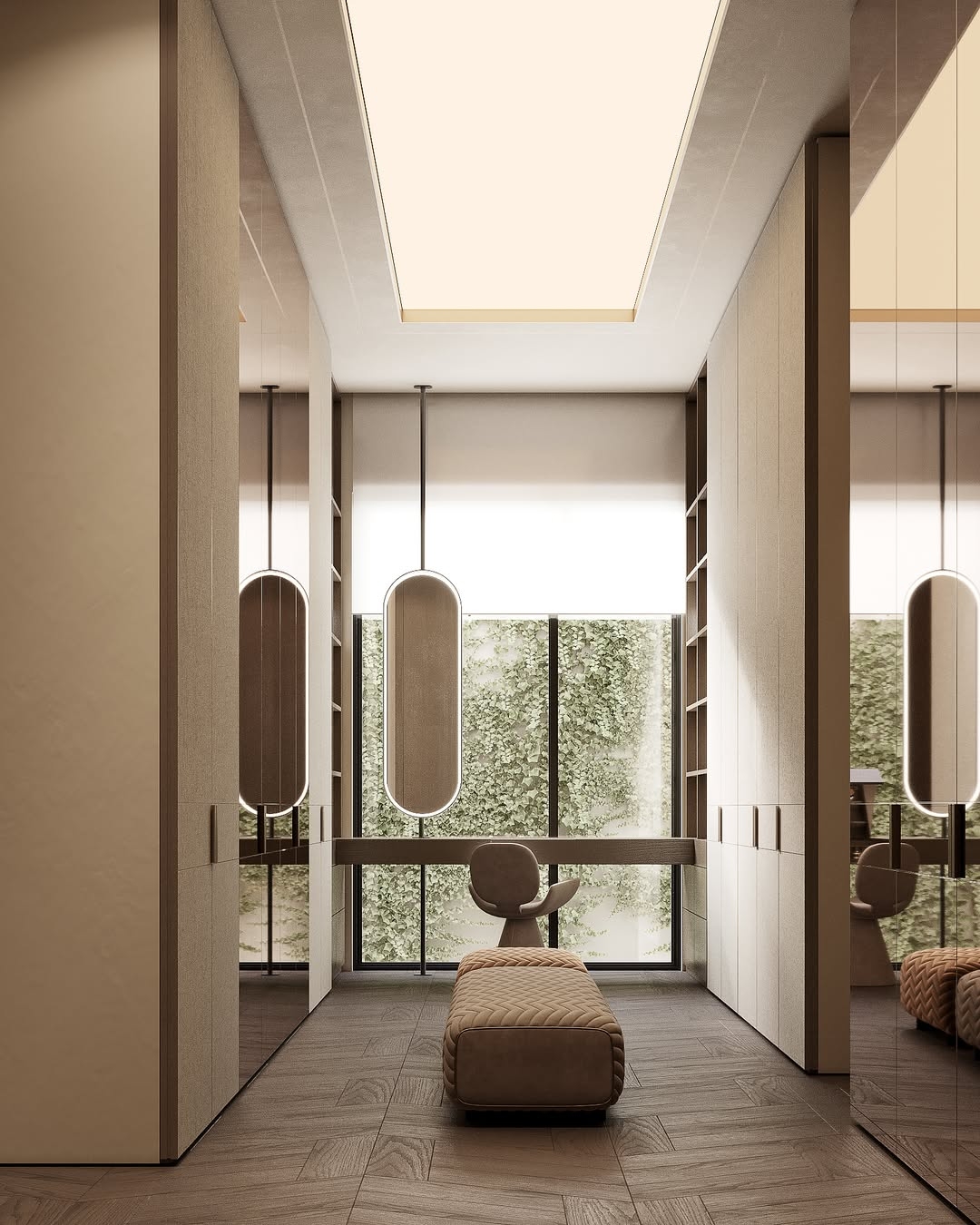 Ultra stylish walk in wardrobe design