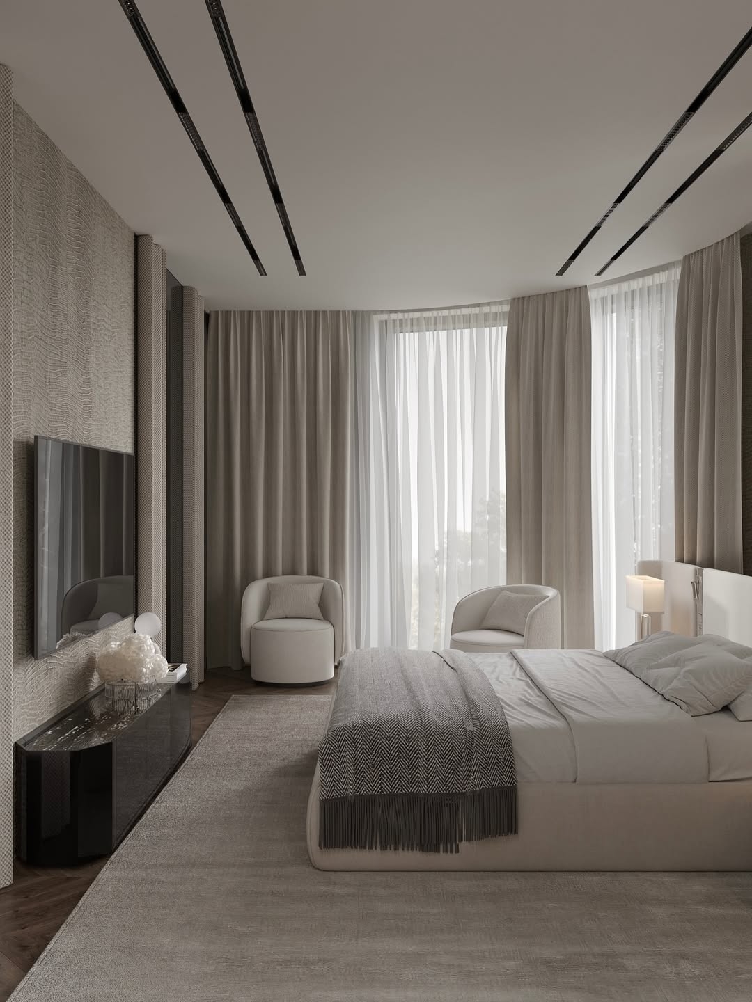 Luxurious modern bedroom design