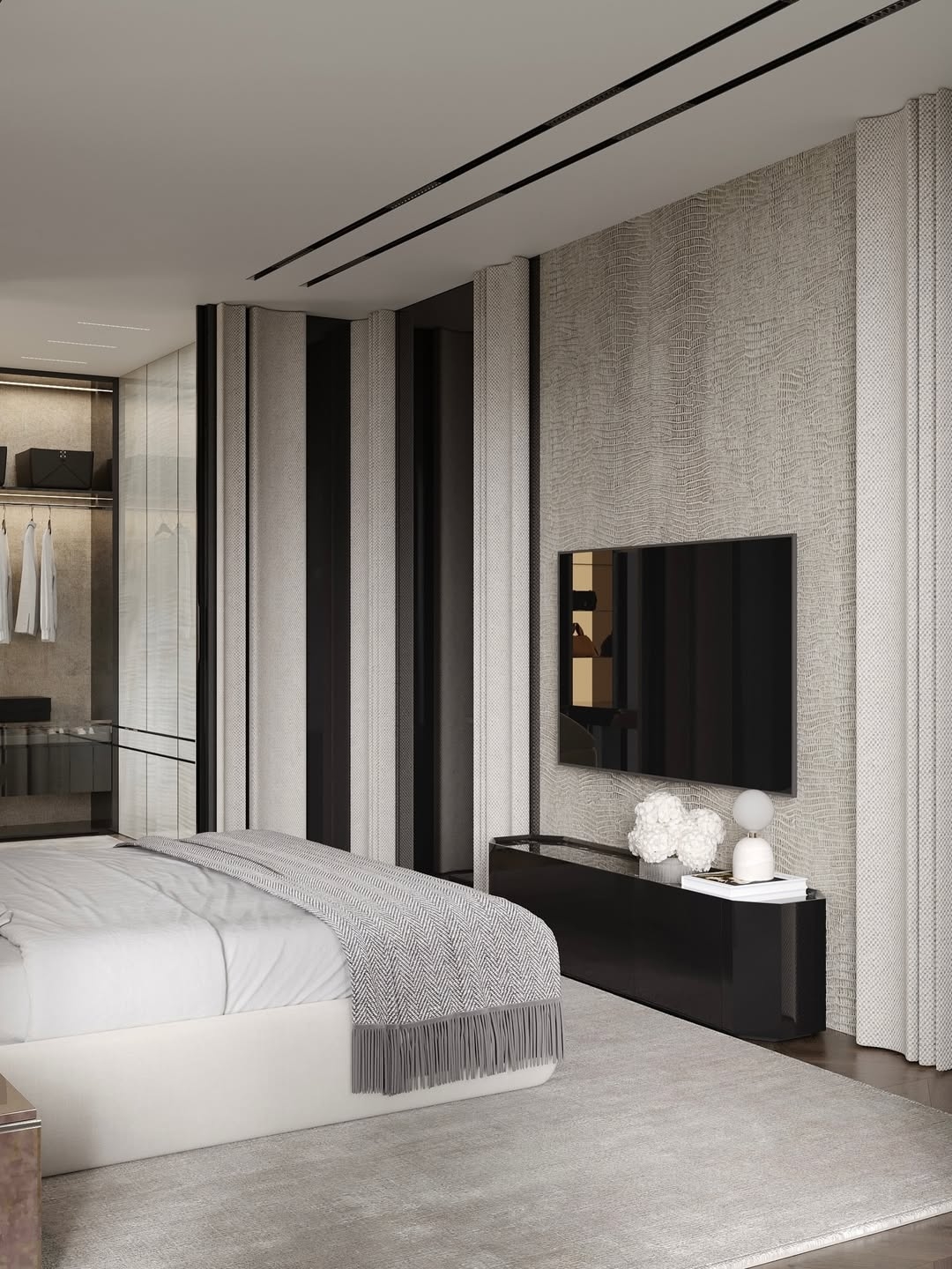 Modern and stylish bedroom interior design