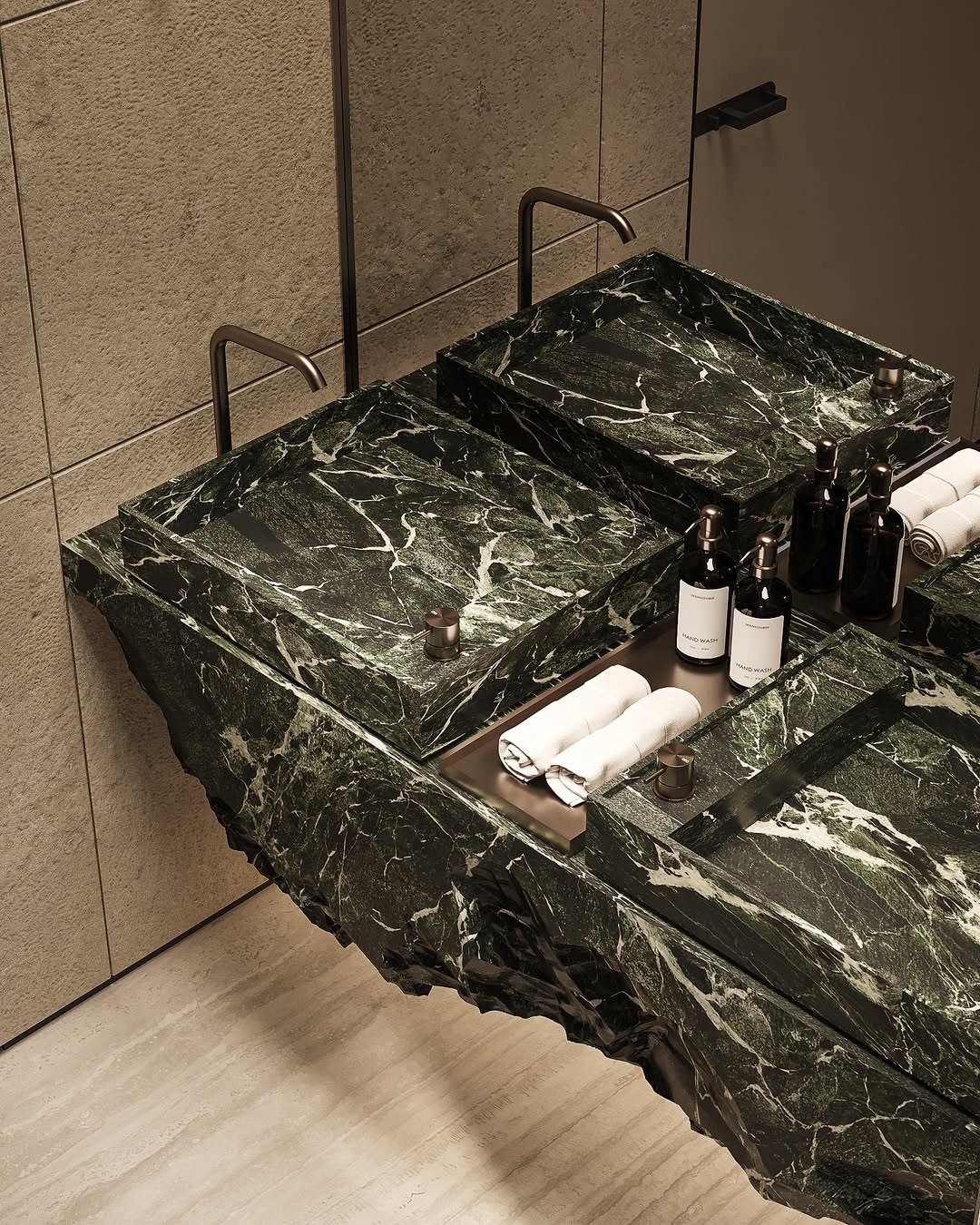 Modern luxury bathroo.