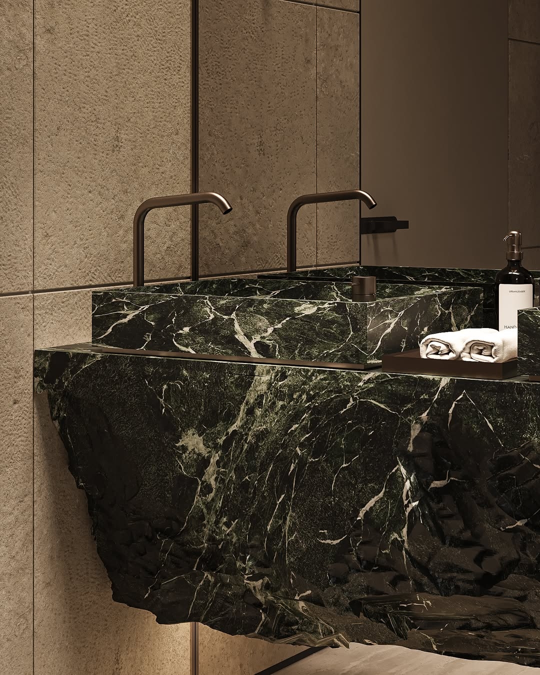 Modern luxury bathroo.