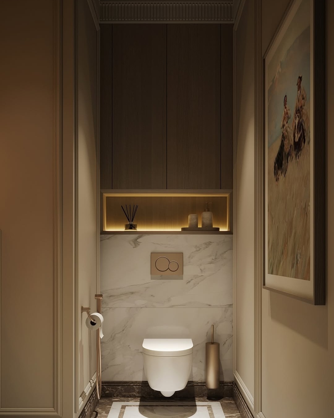 Luxurious & cozy bathroom design