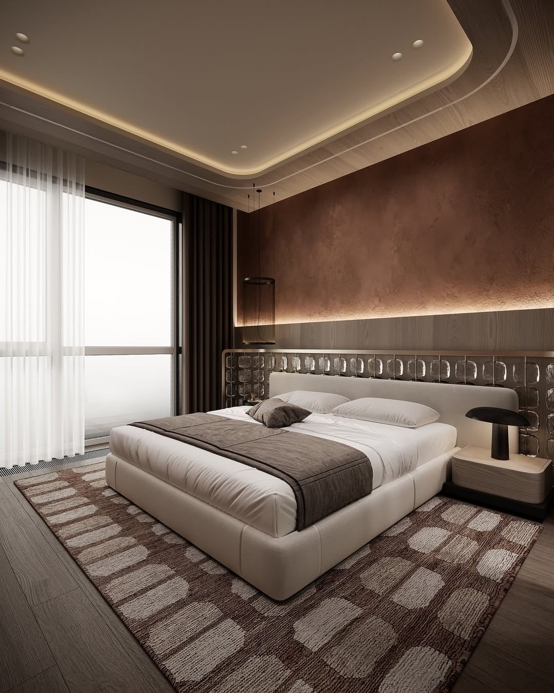 Cozy & sophisticated luxury bedroom design