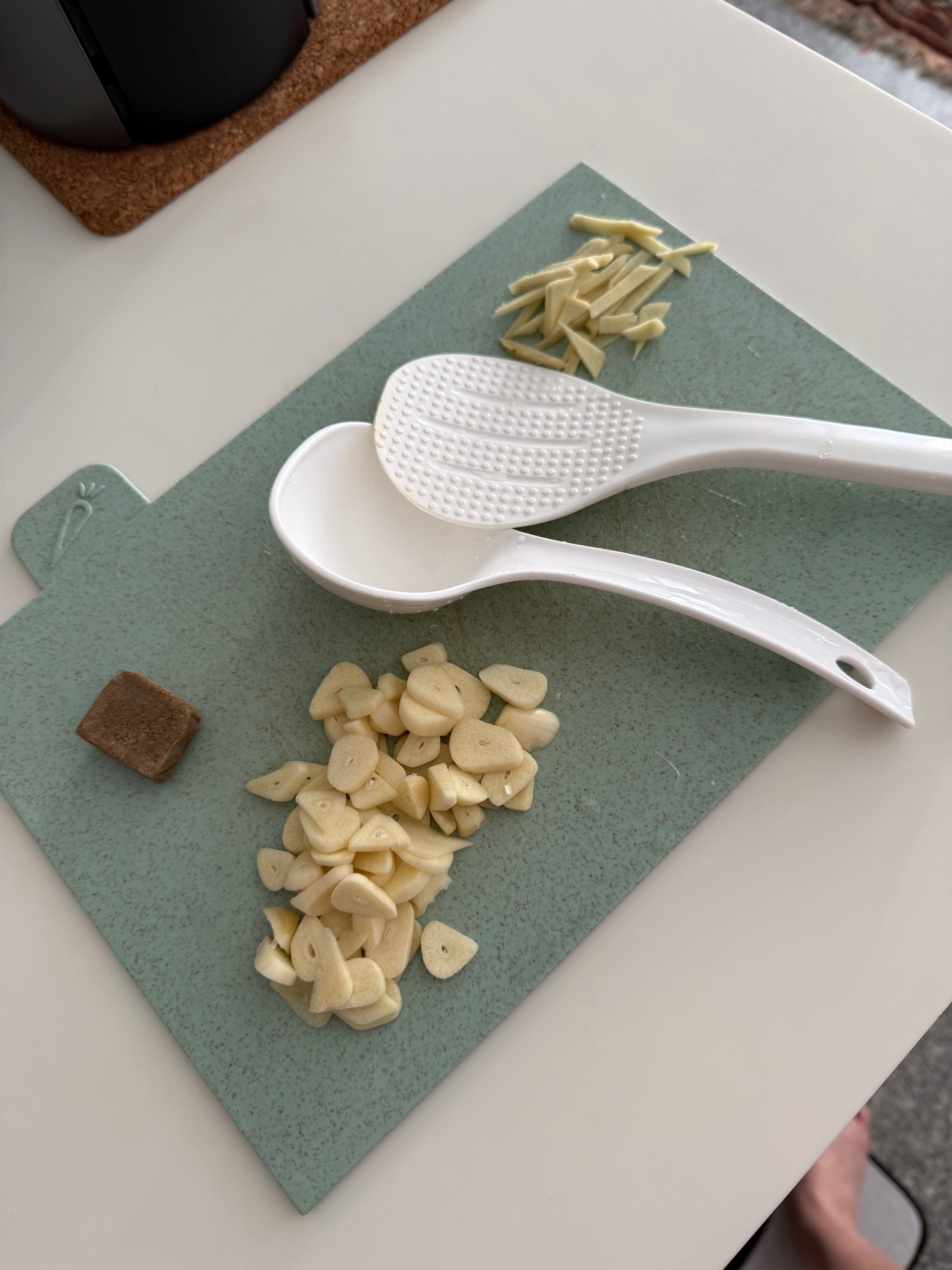 A recent elegant dish with the limited cooking space we have.