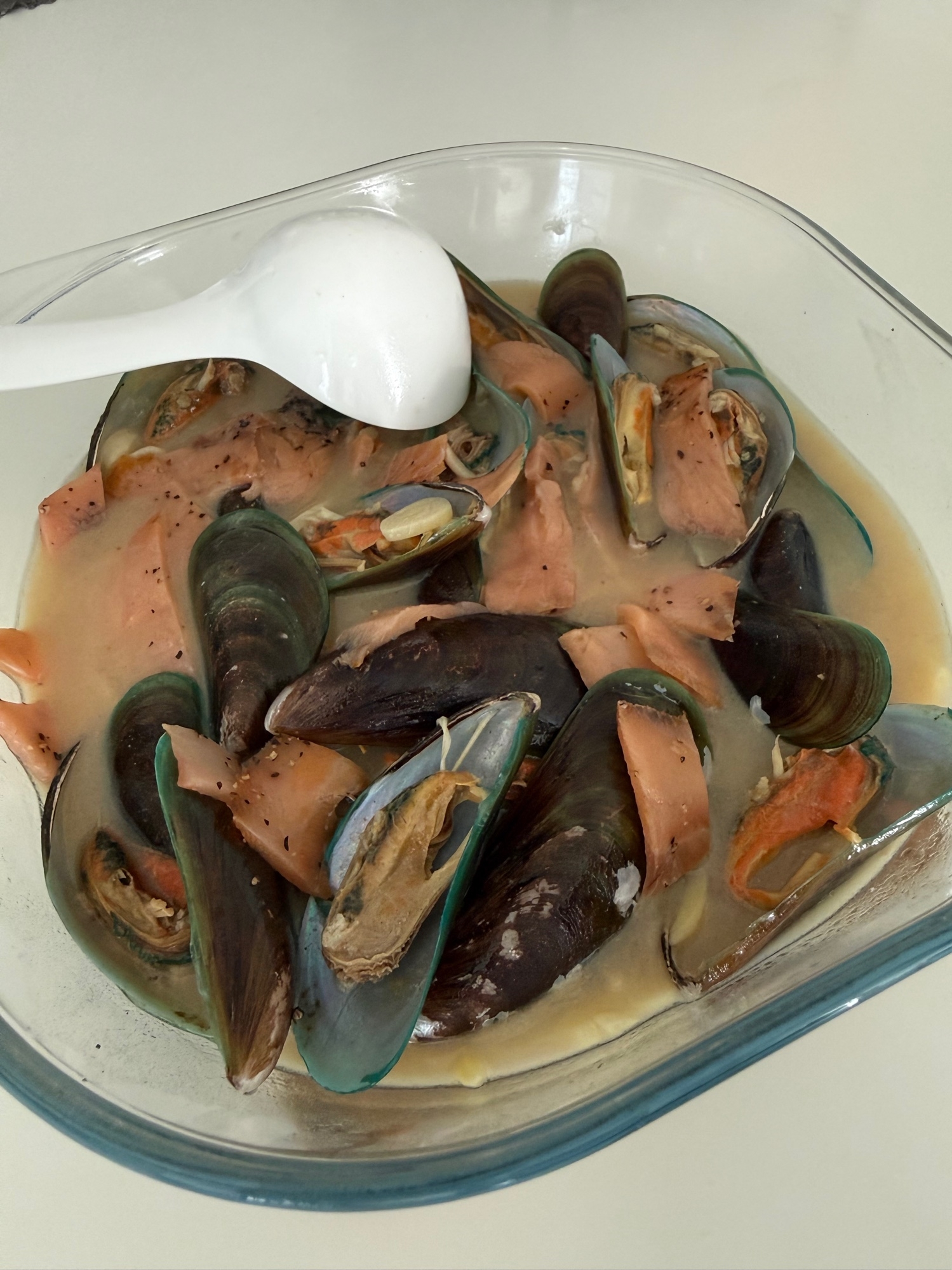 A recent elegant dish with the limited cooking space we have.