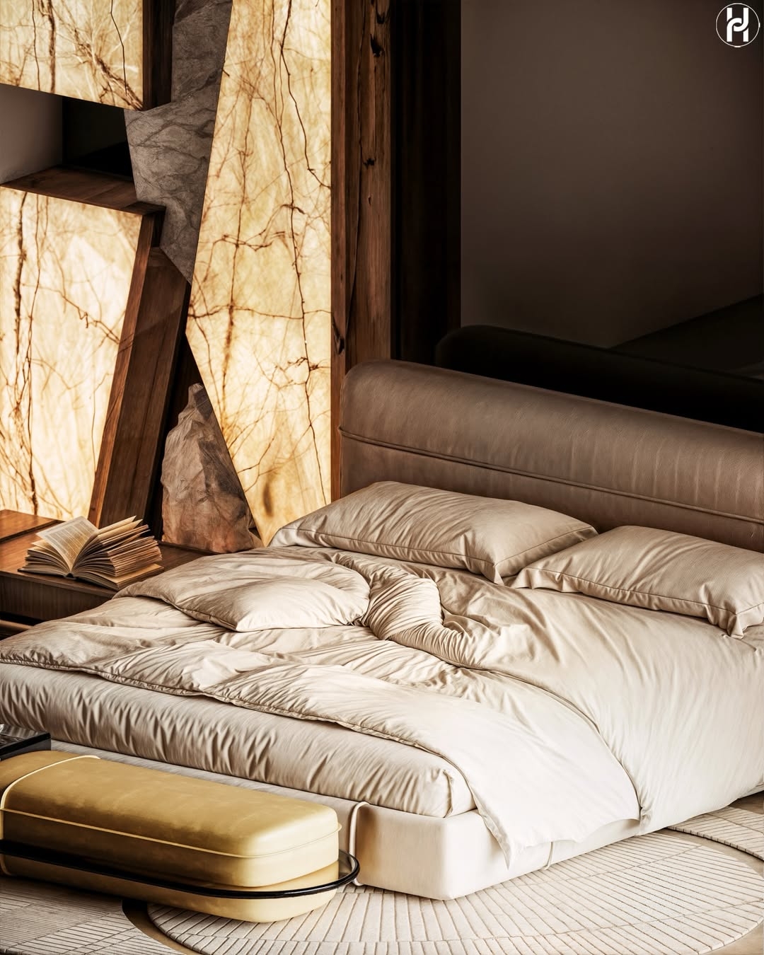 Luxurious bedroom and walk in wardrobe