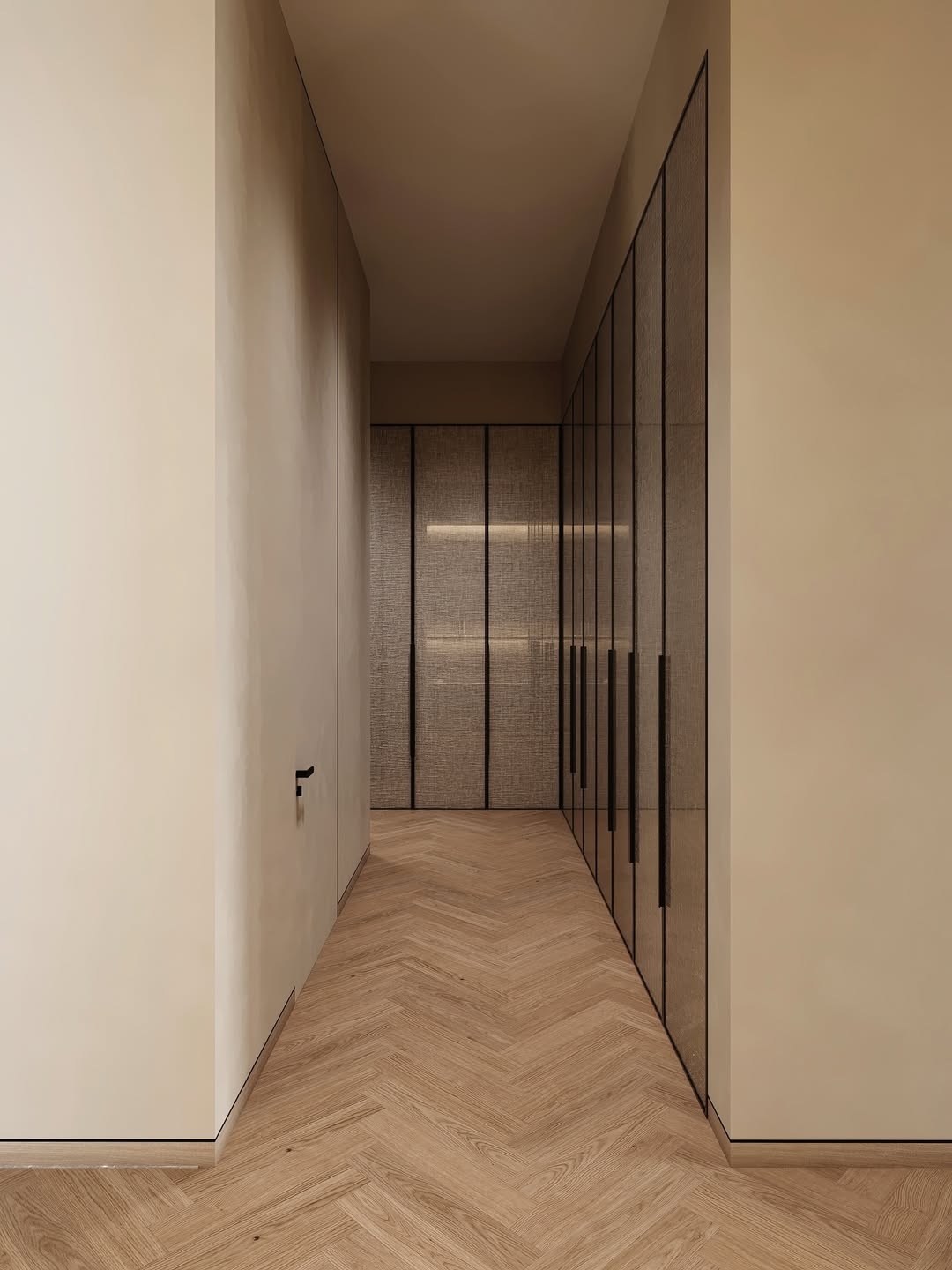 Stylish walk in wardrobe design
