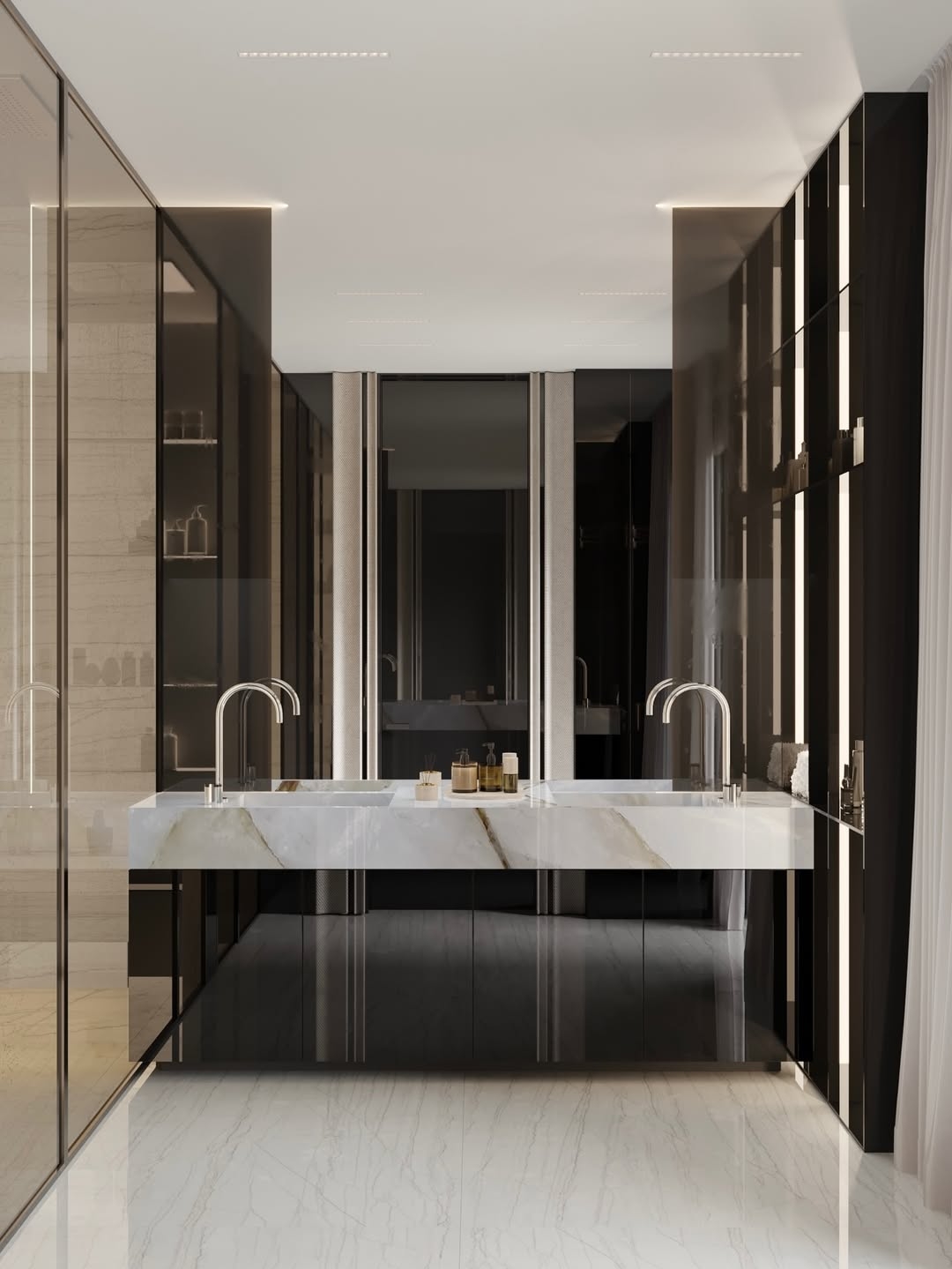 Luxurious and modern bathroom interior design