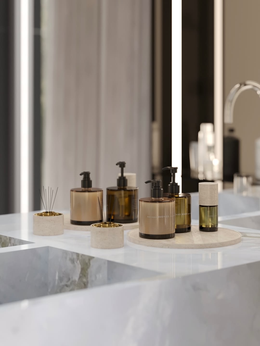 Luxurious and modern bathroom interior design