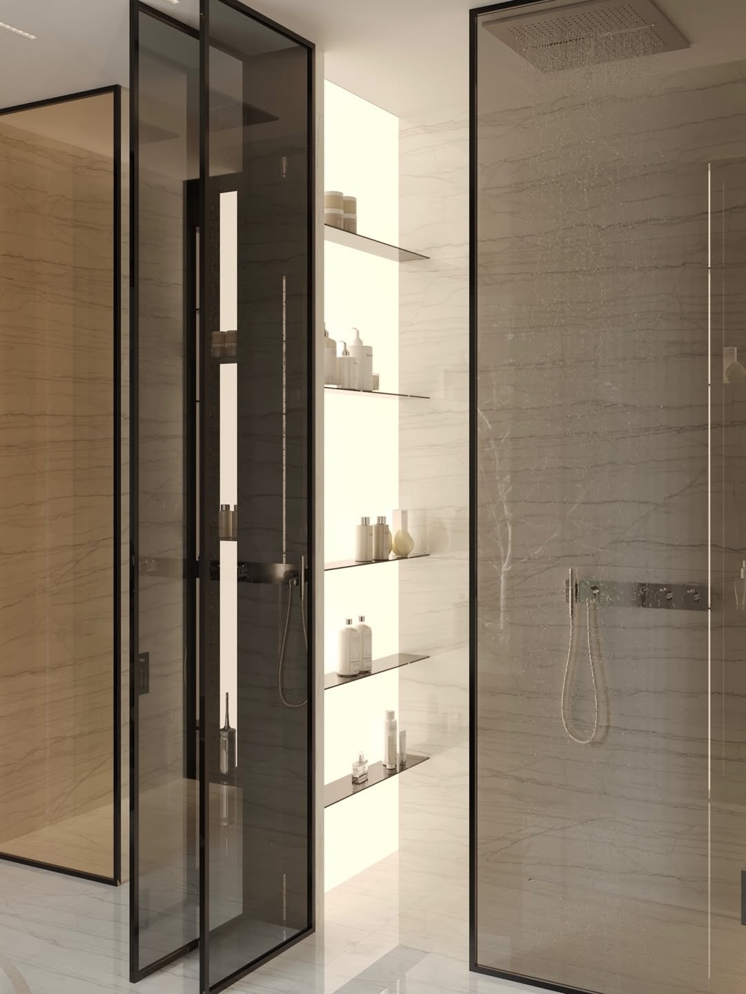 Luxurious and modern bathroom interior design