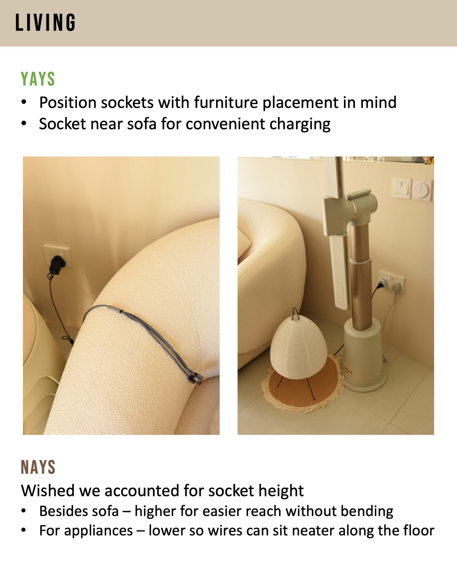 Power socket planning