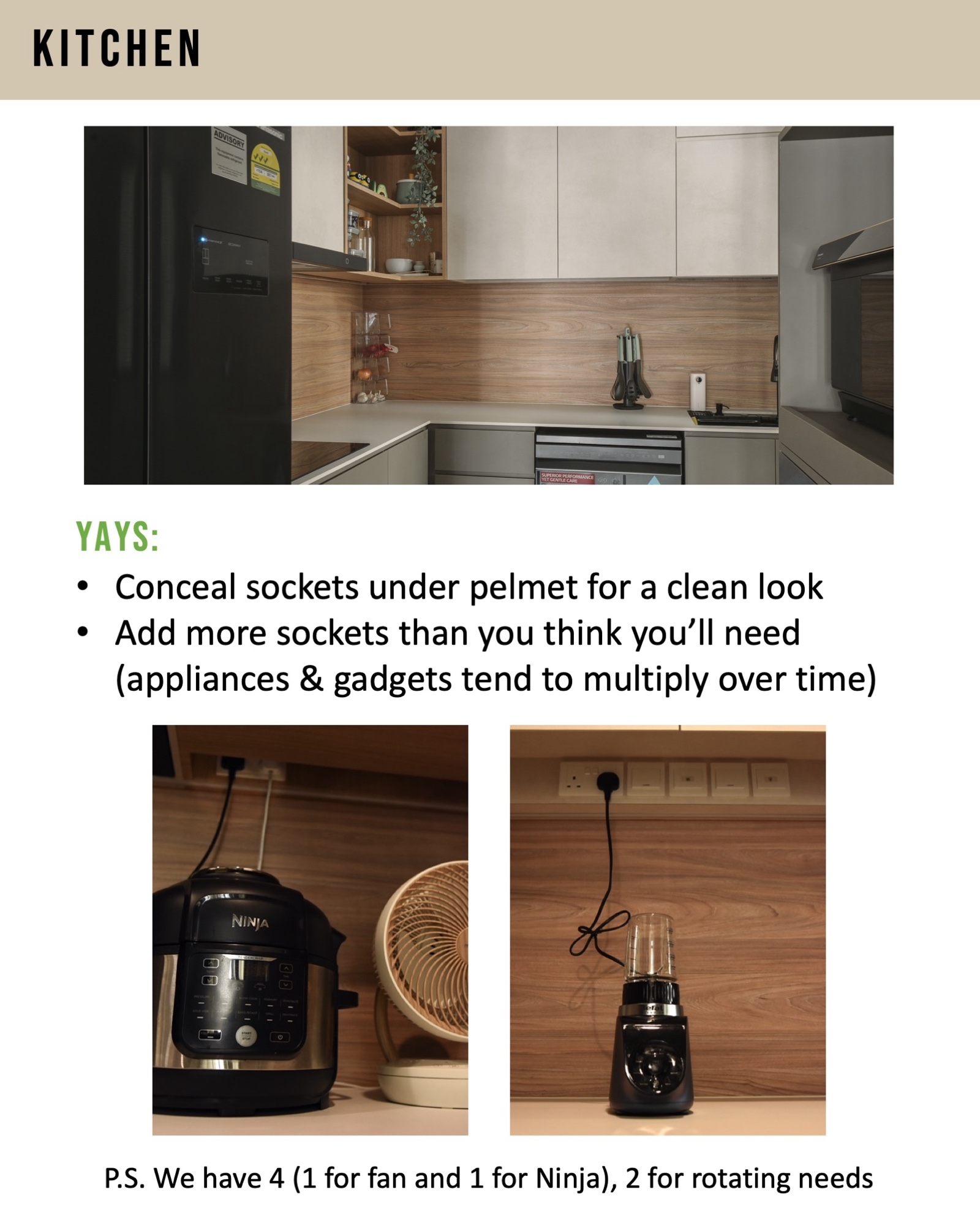 Power socket planning