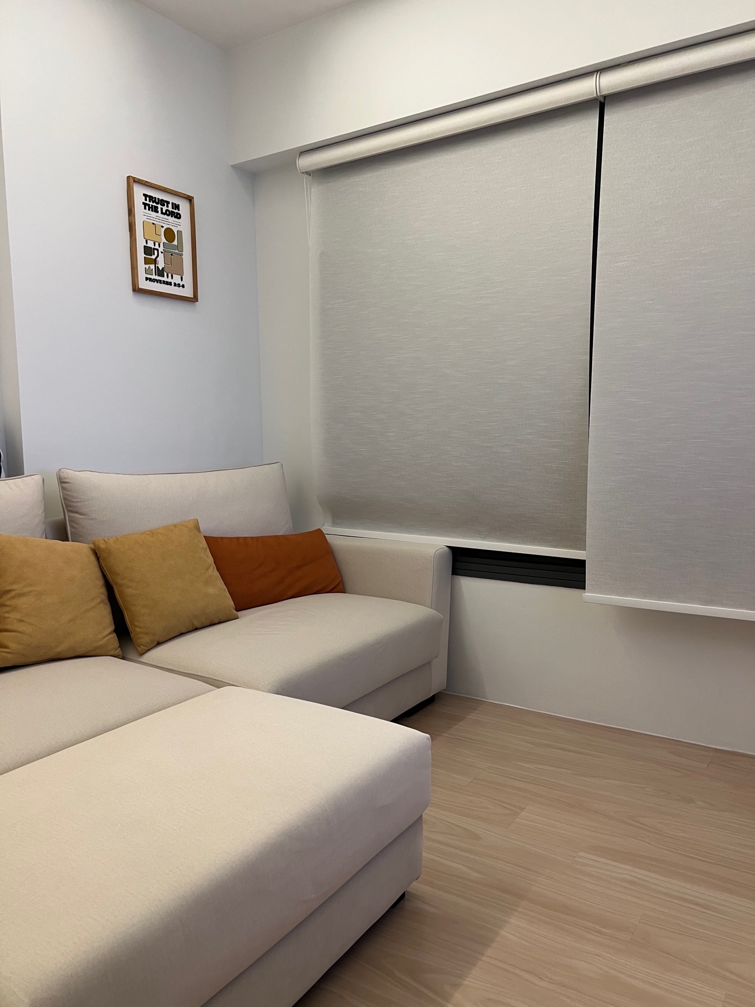 working our modular sofa around a recessed wall!!!!