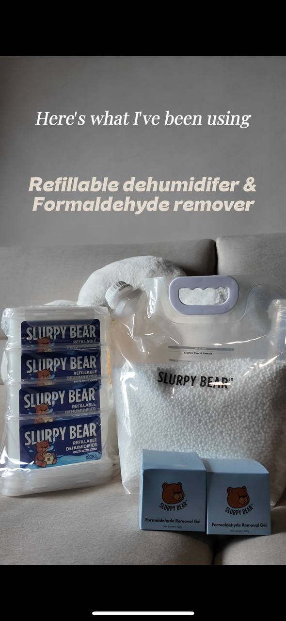 Slurpy-Bear-Refillable-Dehumidifier-and-Formaldehyde-removal!