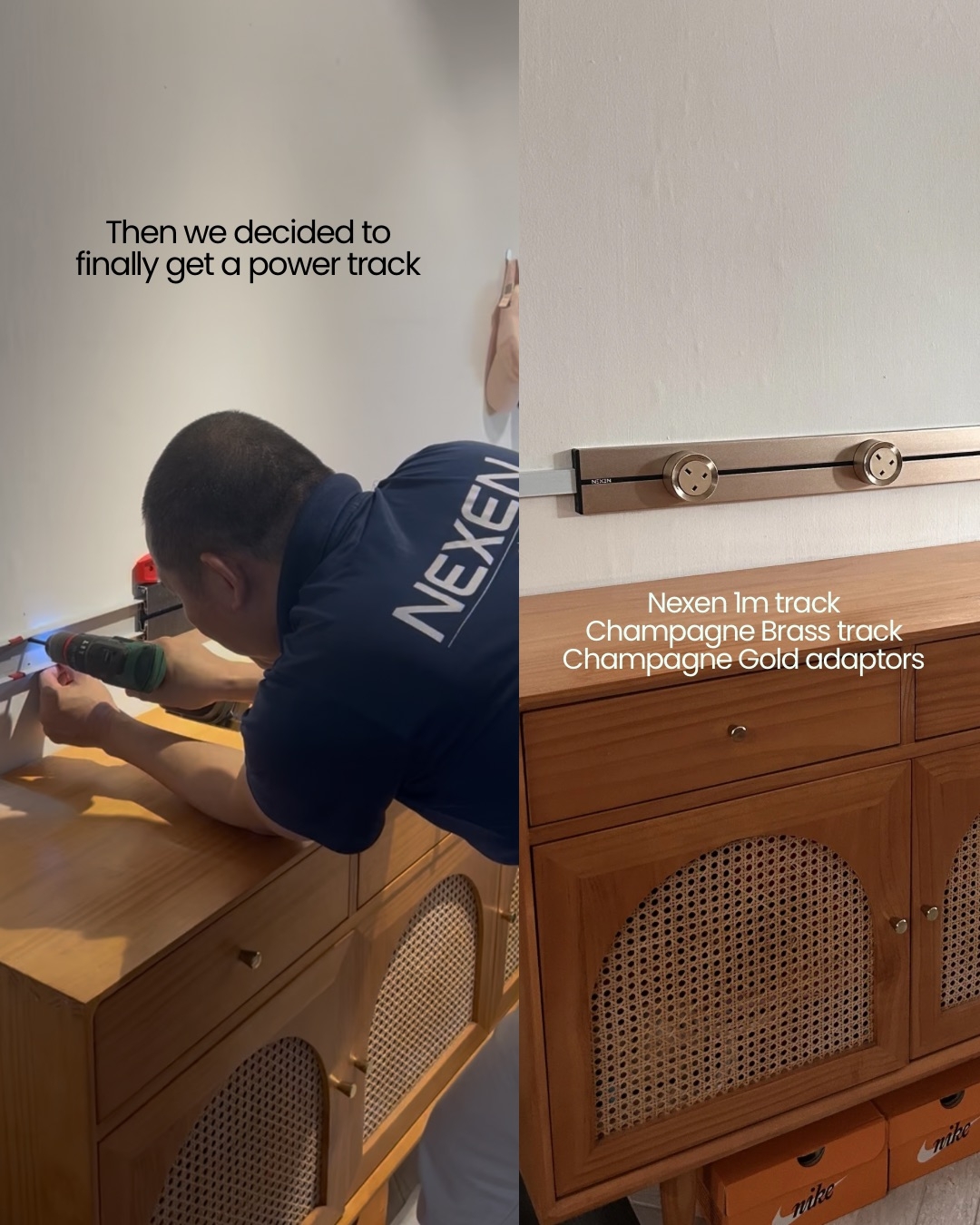 One power track helped us to maximise this space! See how it transform