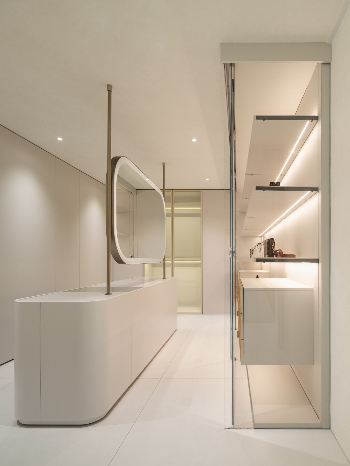 Ultra stylish and sophisticated walk in wardrobe design