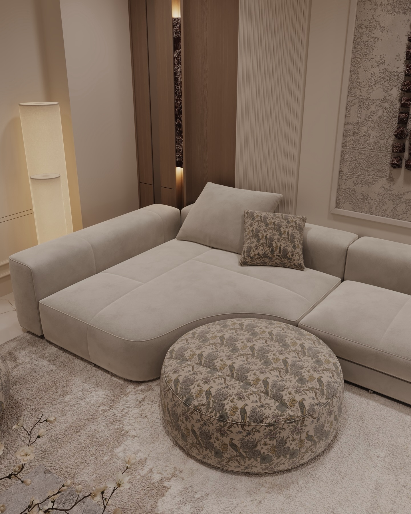 Ultra luxurious living room interior