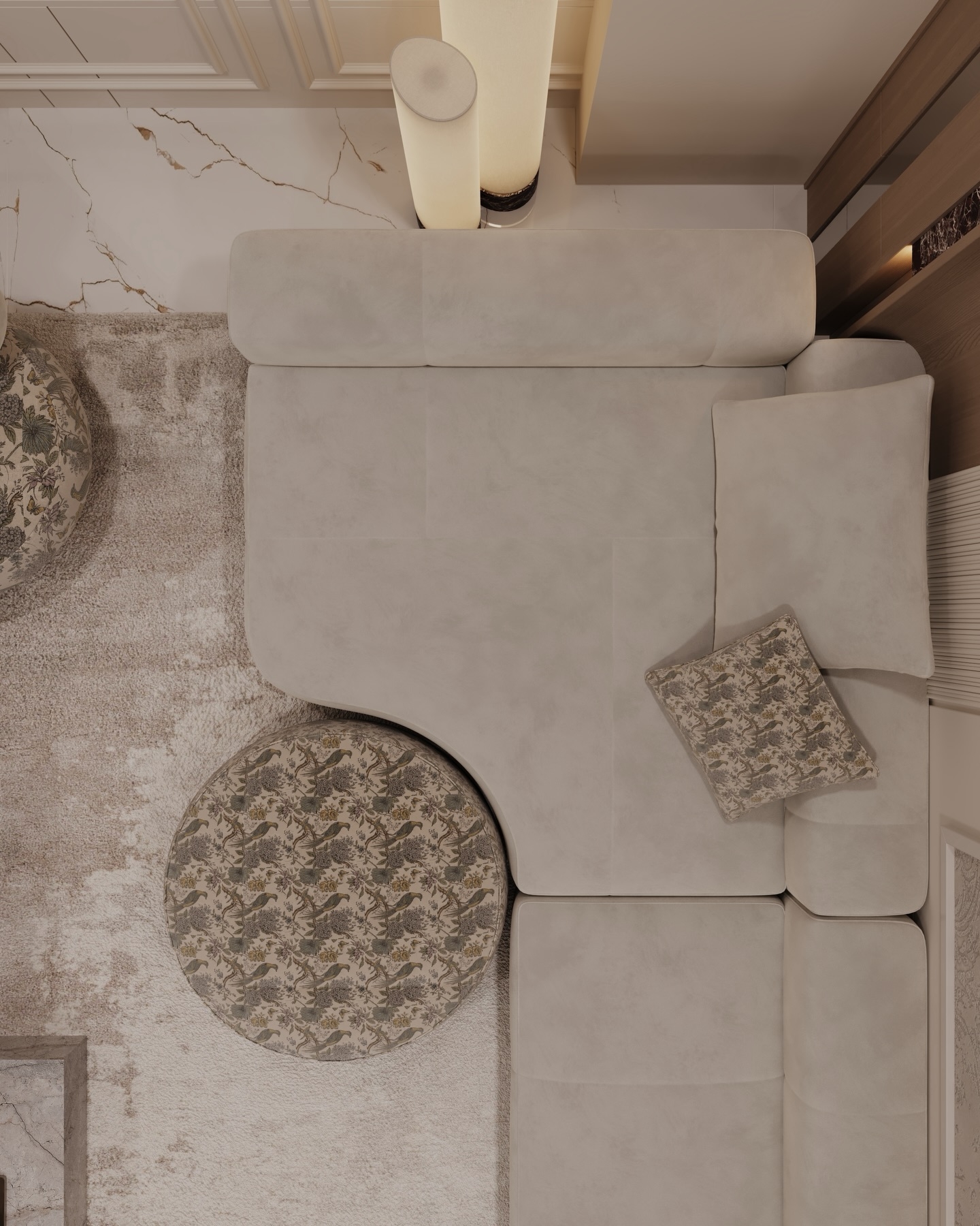 Ultra luxurious living room interior
