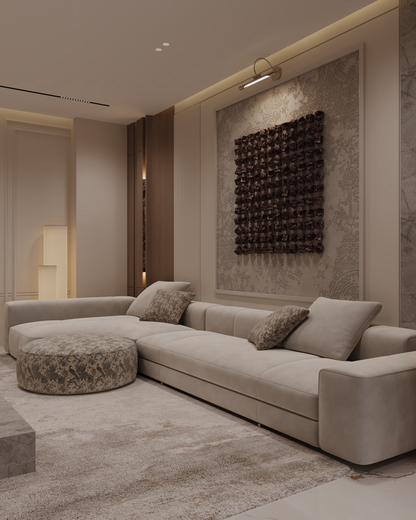 Ultra luxurious living room interior