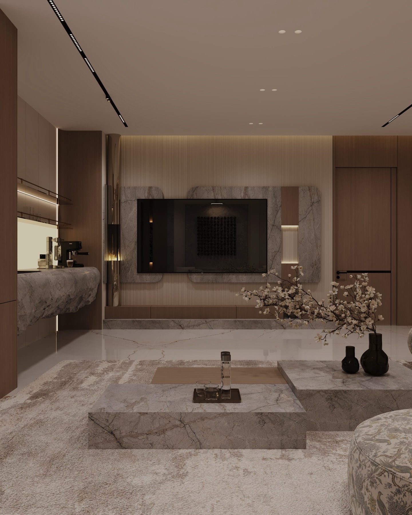 Ultra luxurious living room interior