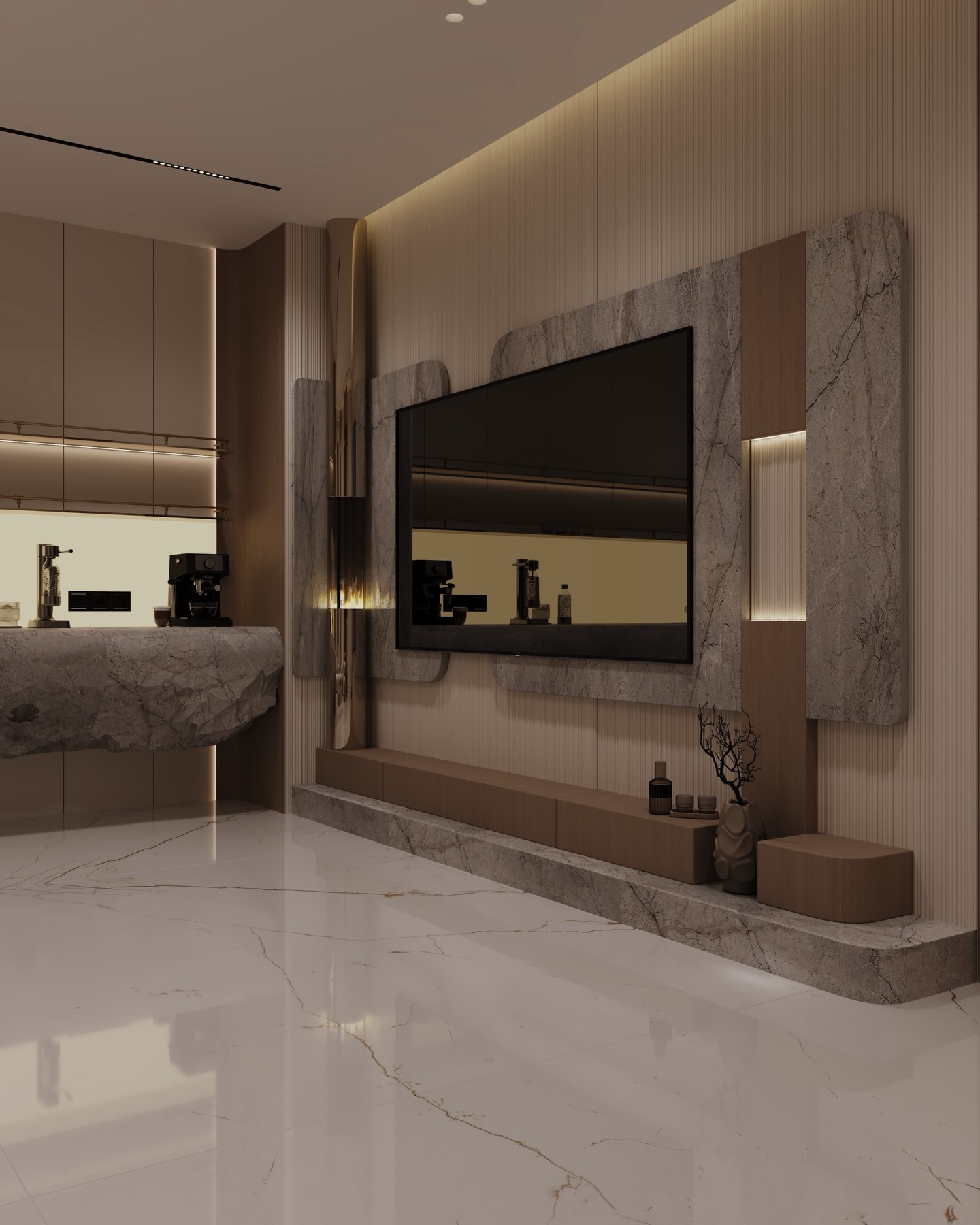 Ultra luxurious living room interior