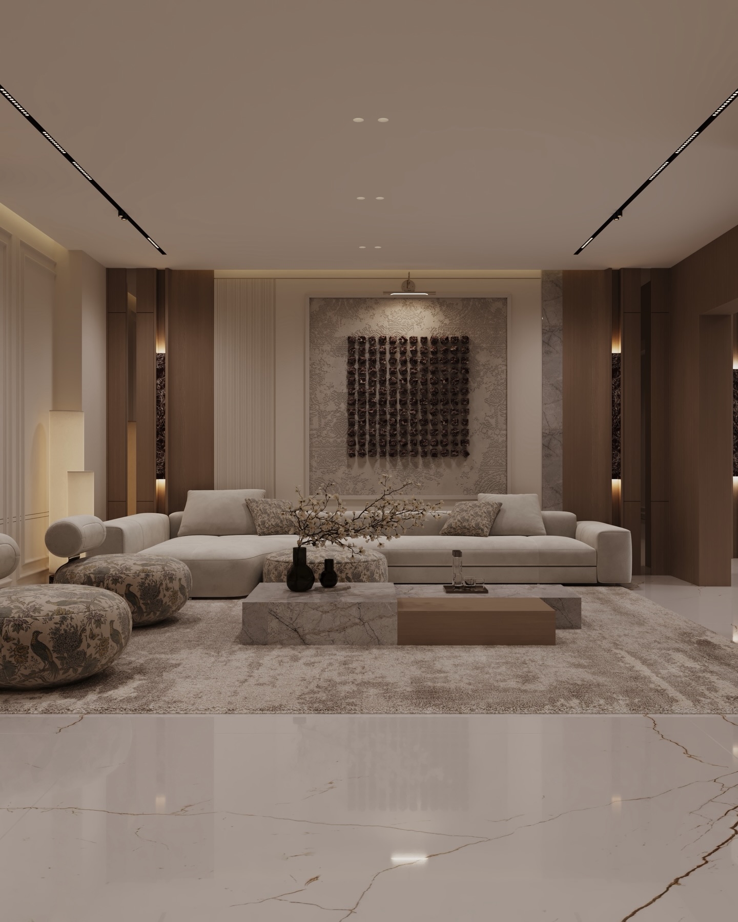 Ultra luxurious living room interior