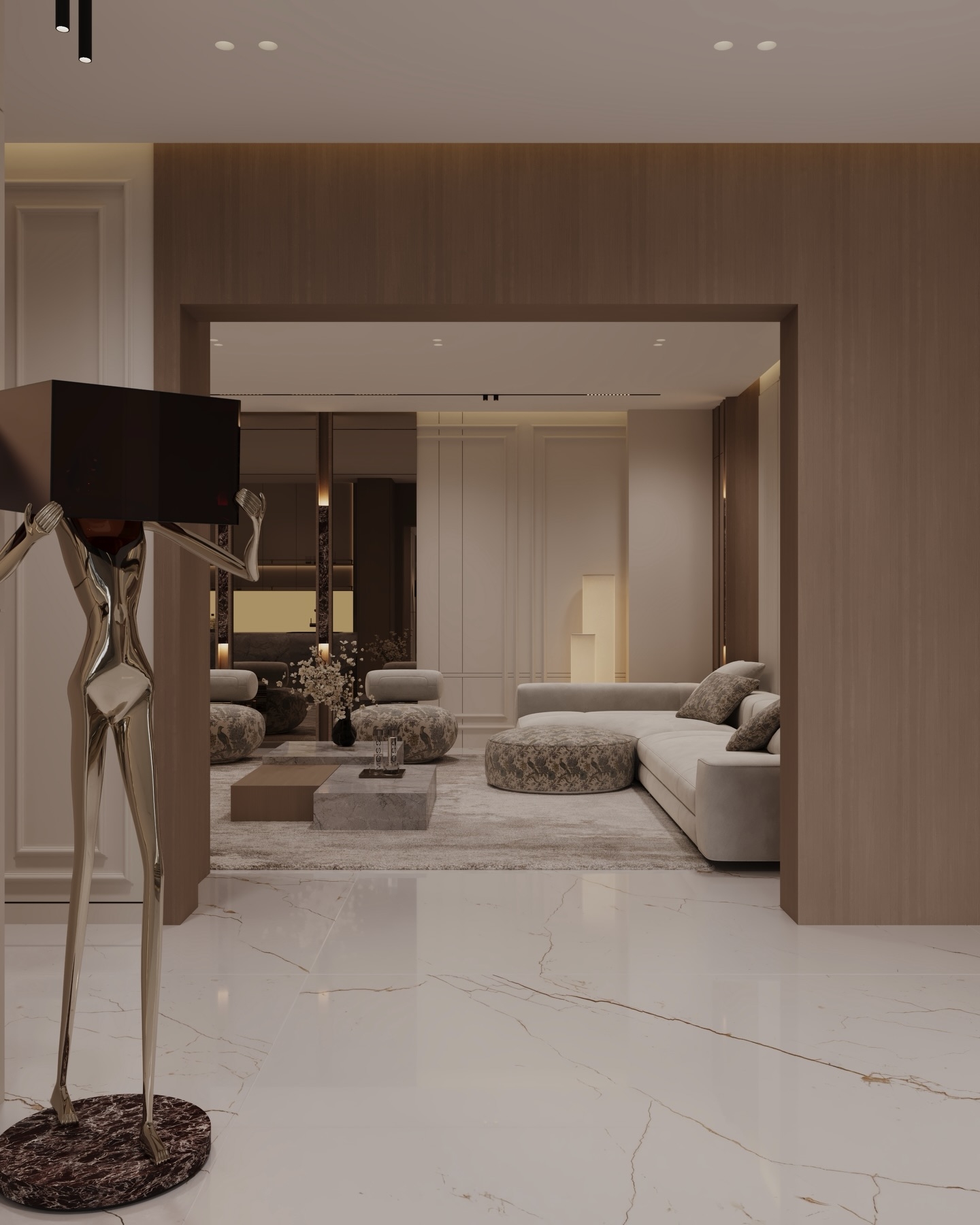 Ultra luxurious living room interior
