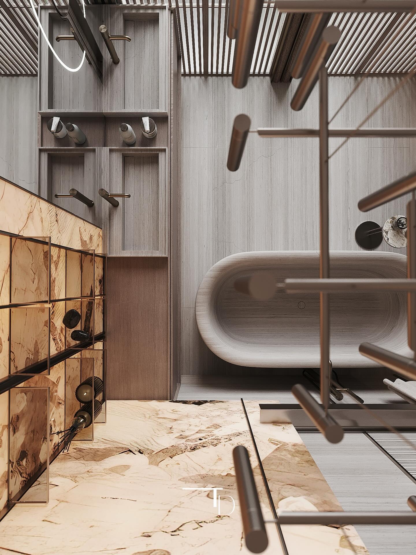 Ultra luxurious bathroom interior design