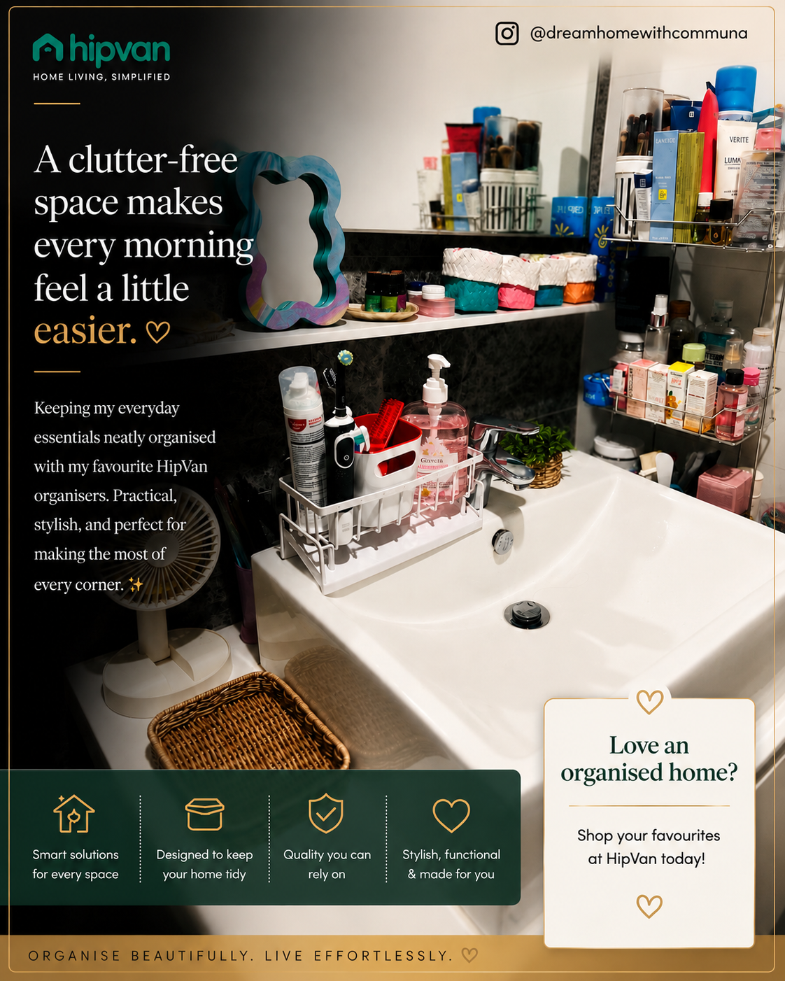 A Clutter-Free Bathroom  Starts Here.
